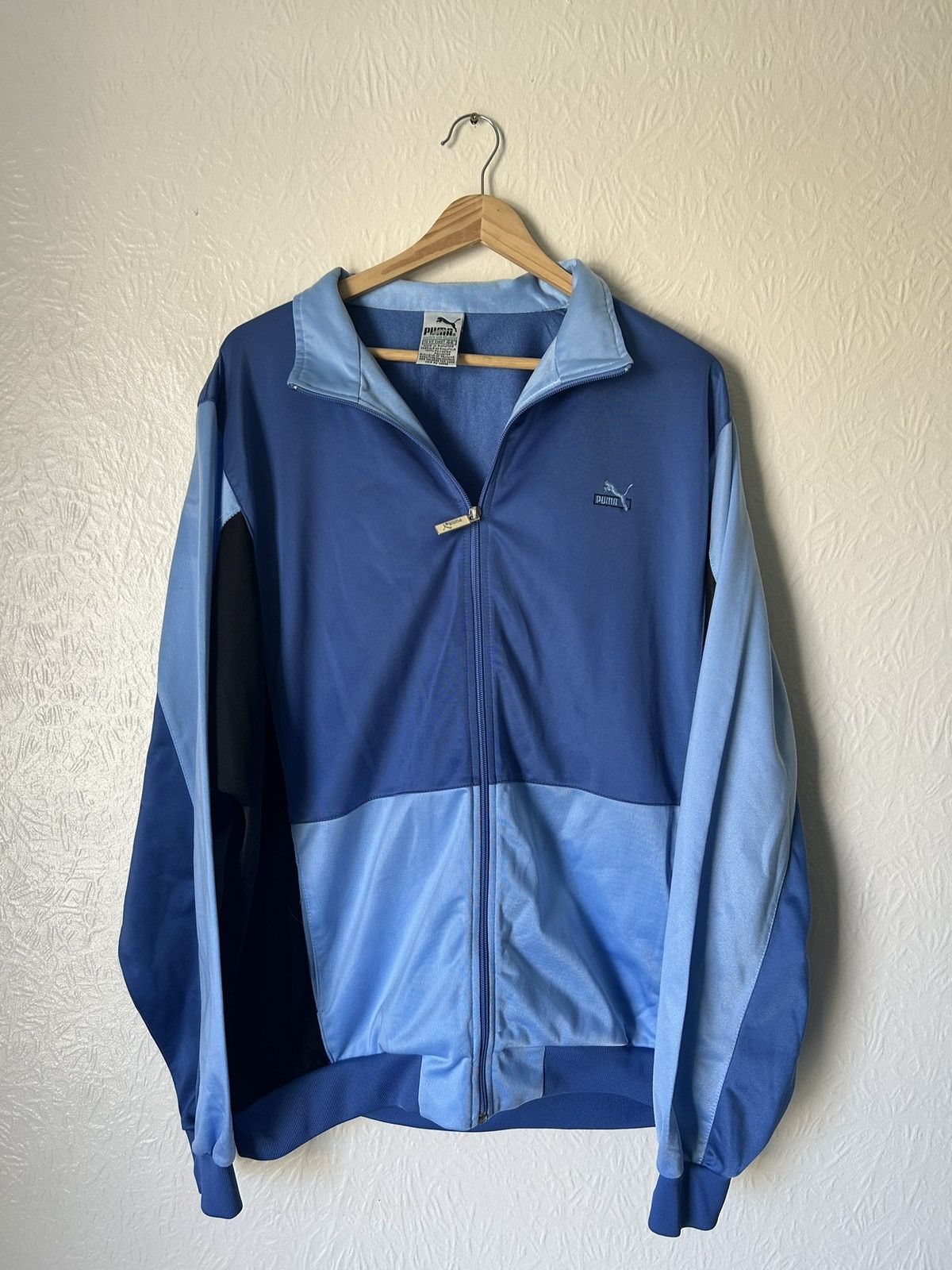 Puma Vintage 1990s Puma Baby Blue Track Jacket Size US S / EU 44-46 / 1 - 1 Thumbnail