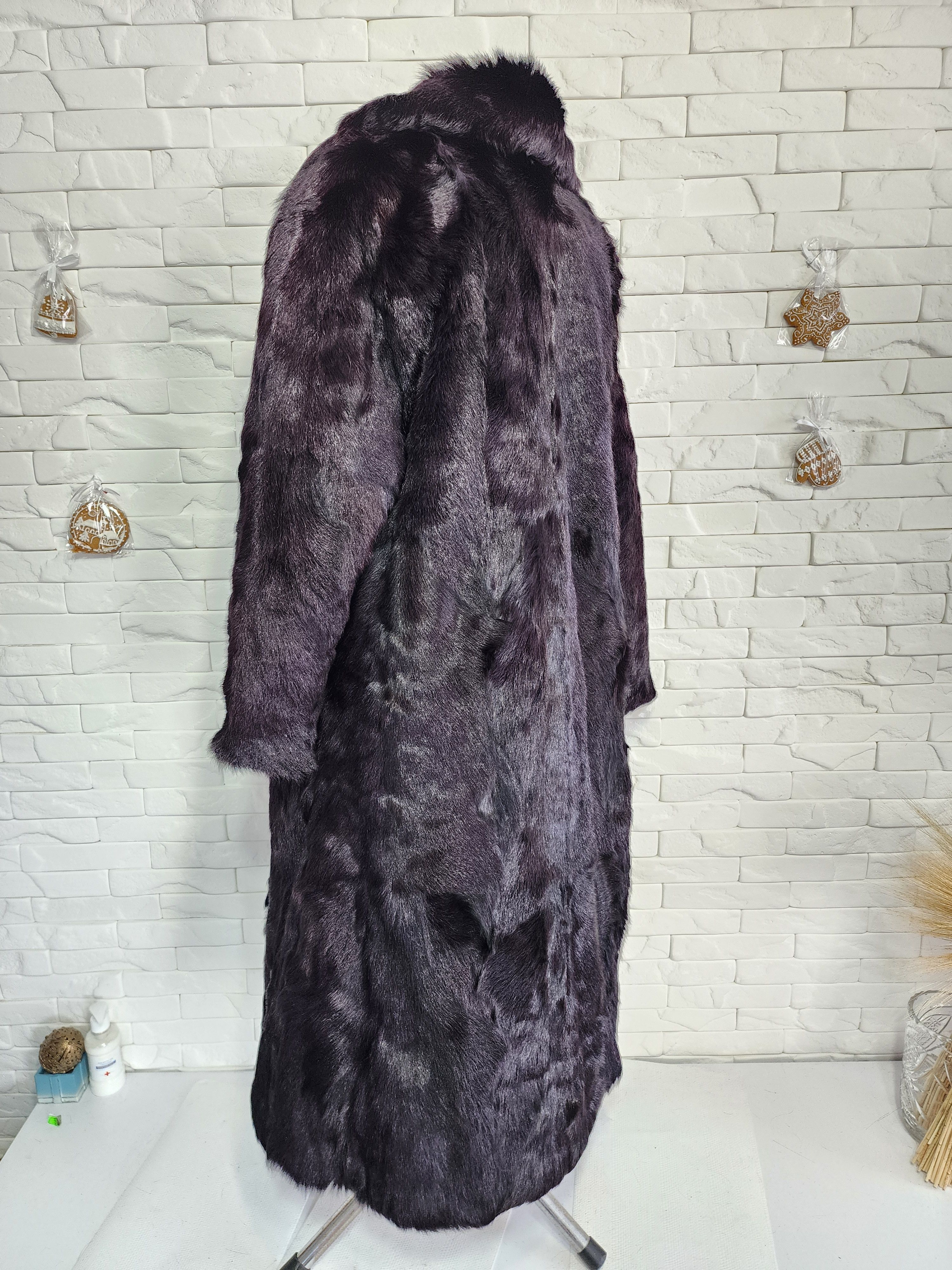 Furla Black Goat Fur Coat: Women's Warm Outerwear Size XXL / US 16-18 / IT 52-54 - 5 Thumbnail