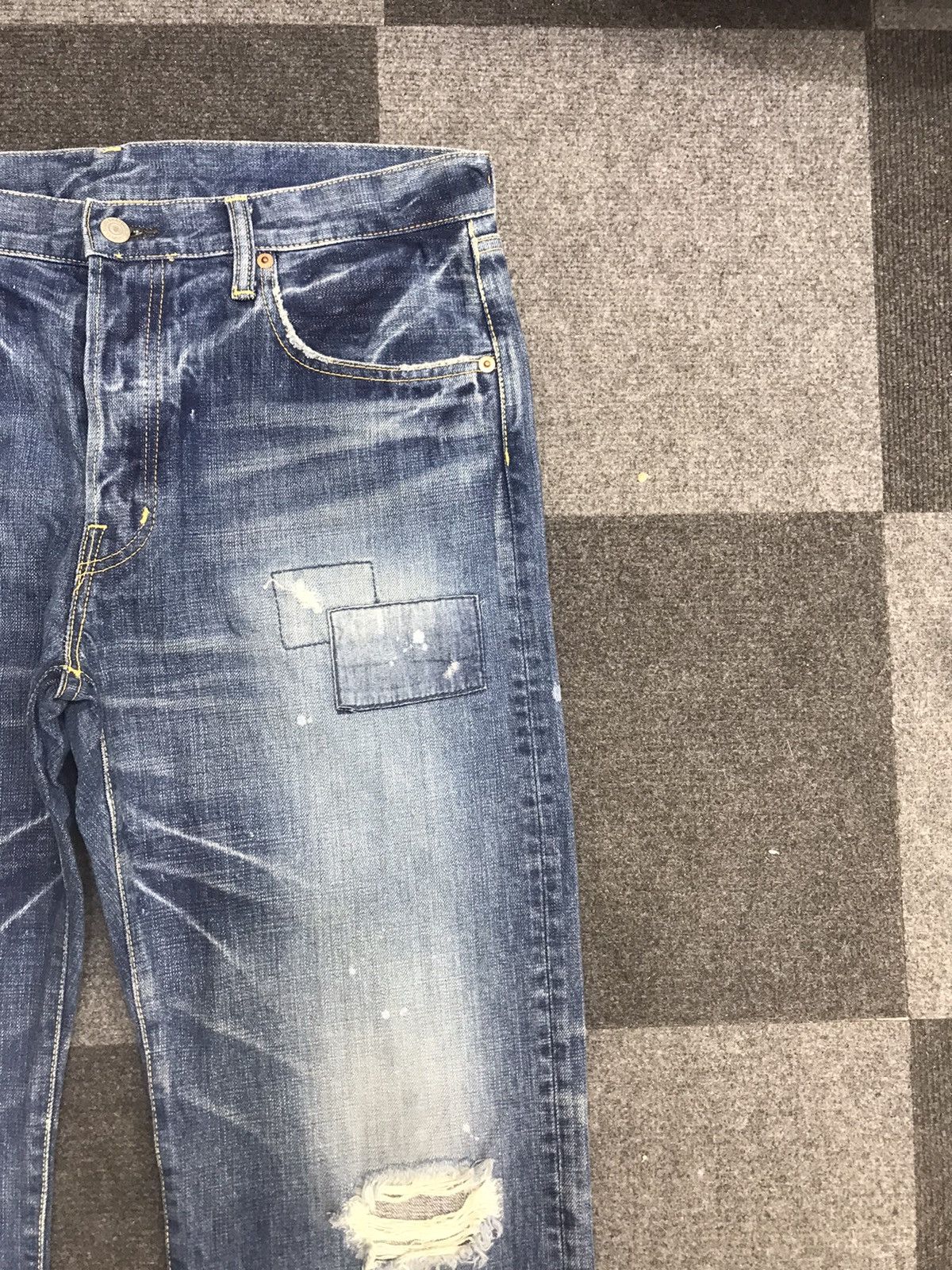 Japanese Brand × Spellbound SPELLBOUND Japan Patchwork Distressed Jeans Size US 35 - 4 Thumbnail