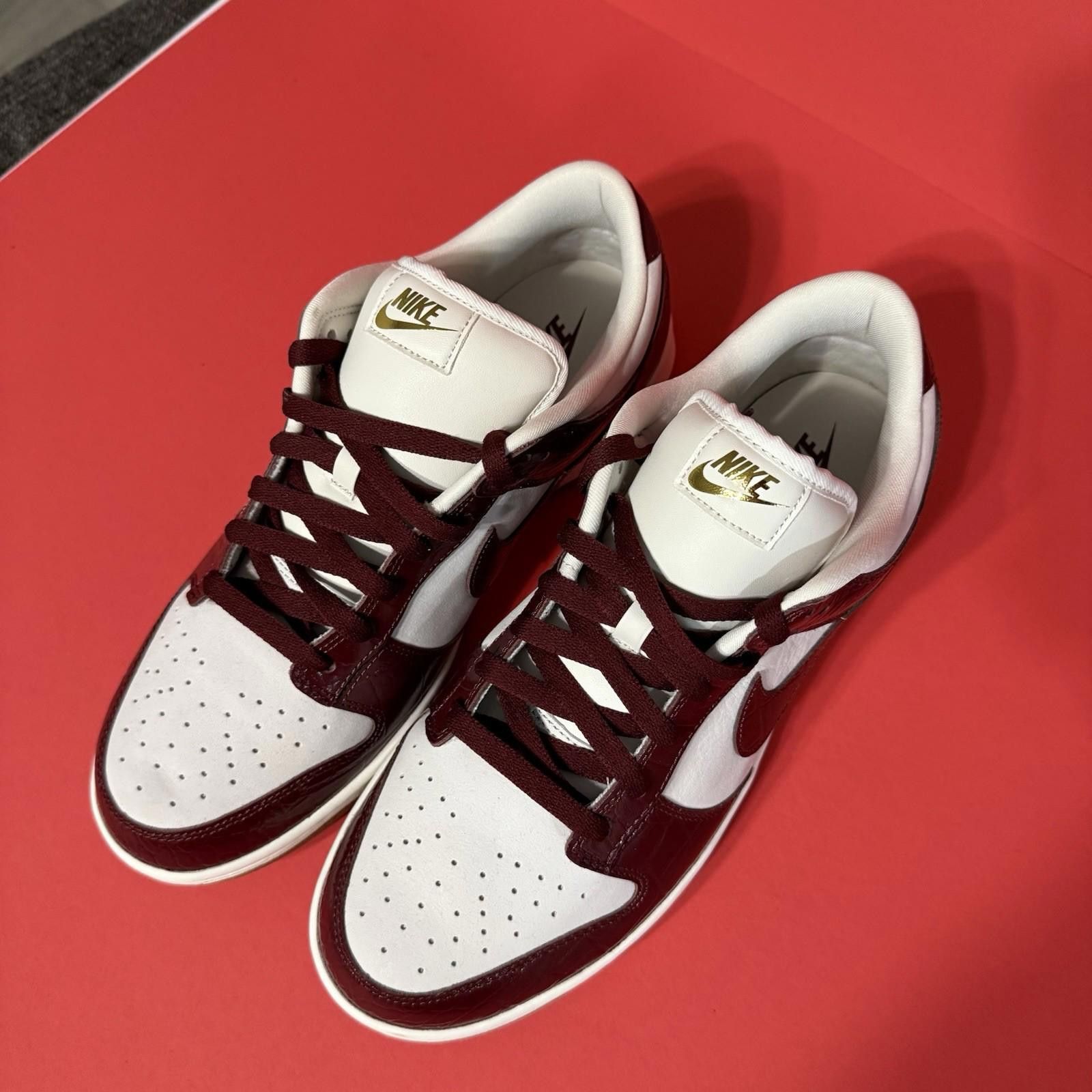 Nike Nike Dunk LX Team Red Croc Shoes FJ2260-004 W 12.5 / 11 M Size US 12 / IT 42 - 5 Thumbnail
