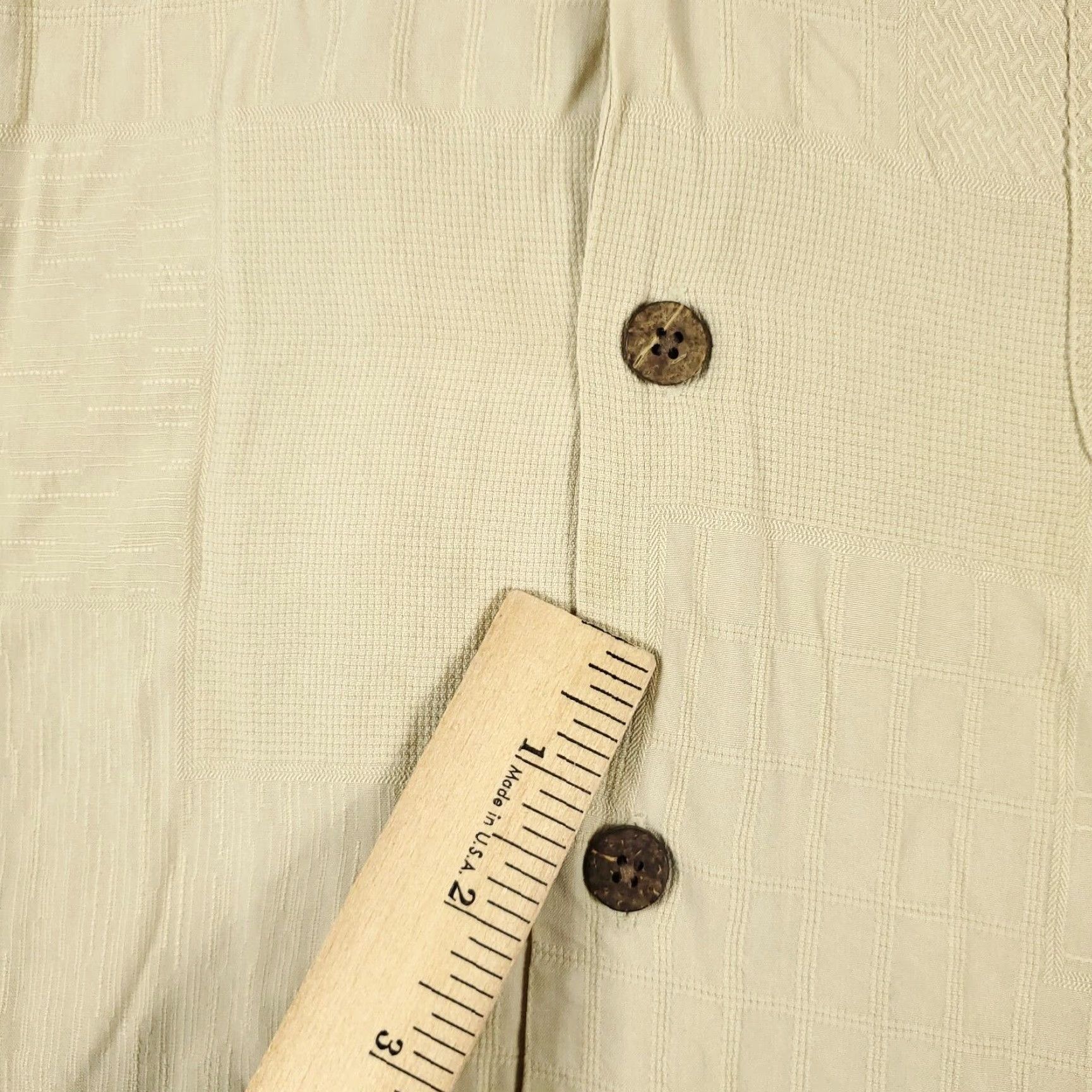 Tommy Bahama Tommy Bahama Button-Up Shirt Mens Medium Beige Short Sleeve Hawaiian Aloha Size US M / EU 48-50 / 2 - 3 Thumbnail