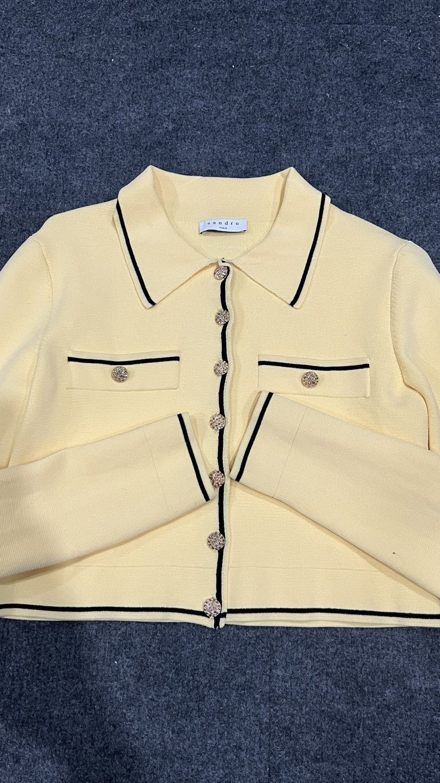Sandro Sandro paris jansys cropped cardigan Size ONE SIZE - 5 Thumbnail