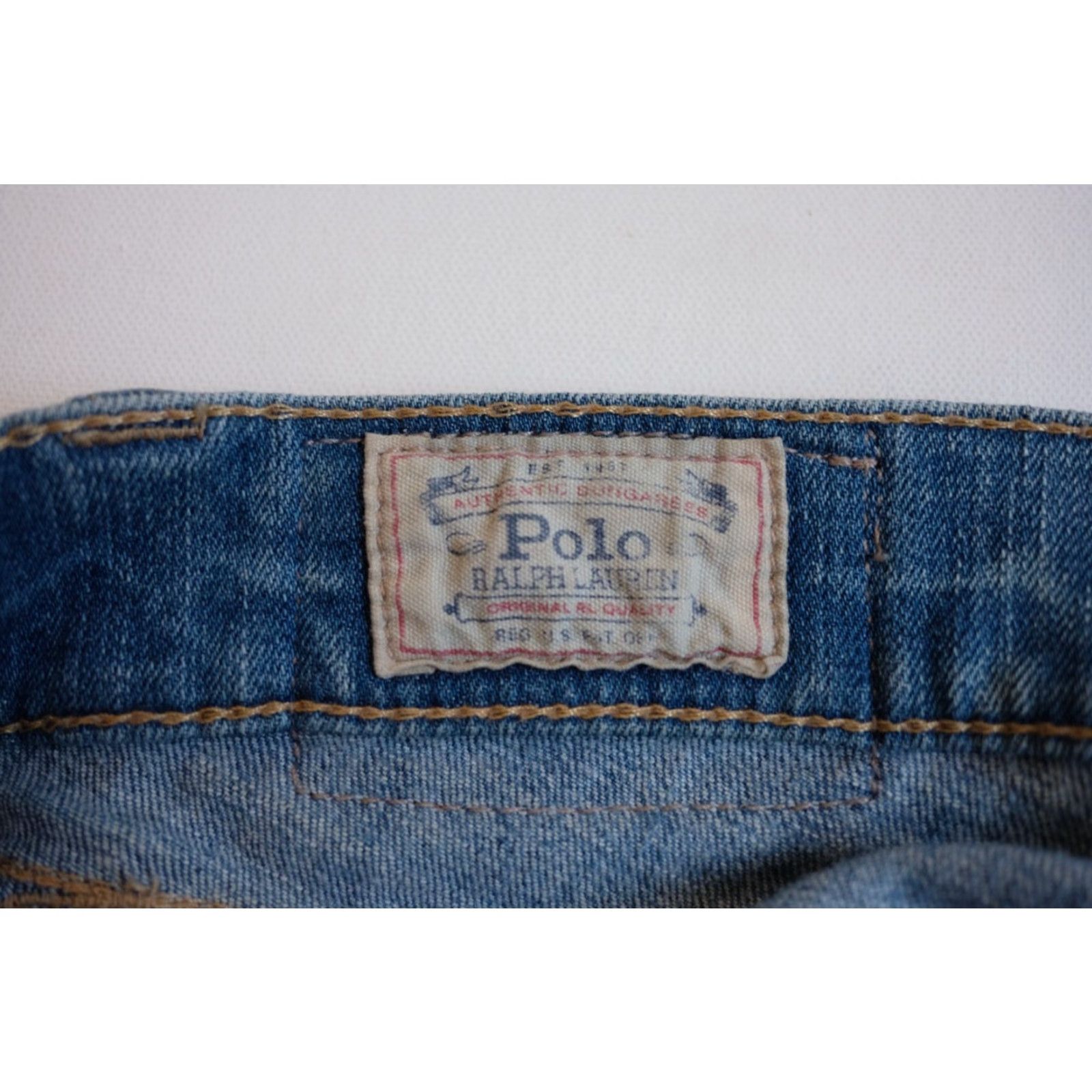 Ralph Lauren RALPH LAUREN POLO VTG Y2K 90s RETRO TOMPKINS SKINNY BLUE JEAN DENIM PANTS SZ 28 Size 28" / US 6 / IT 42 - 6 Thumbnail