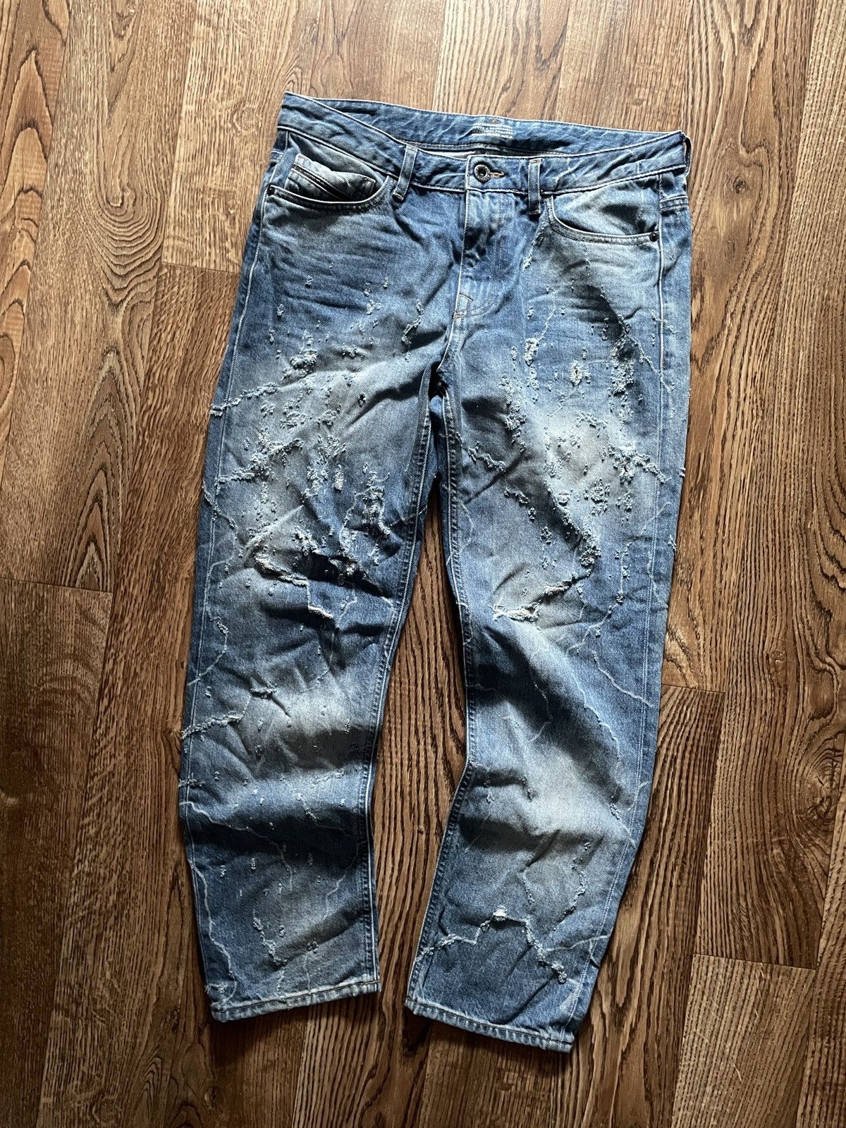 Diesel Diesel Black Gold Distressed Flared Denim Jeans Size US 28 / EU 44 - 2 Thumbnail