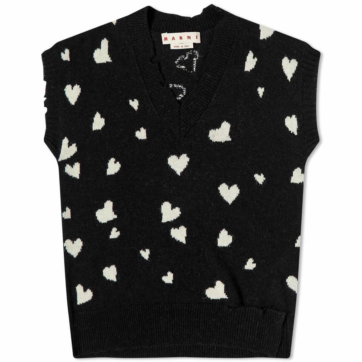 Marni o1y1125 Short Sleeves Sweater in Black/White Size S / US 4 / IT 40 - 1 Thumbnail