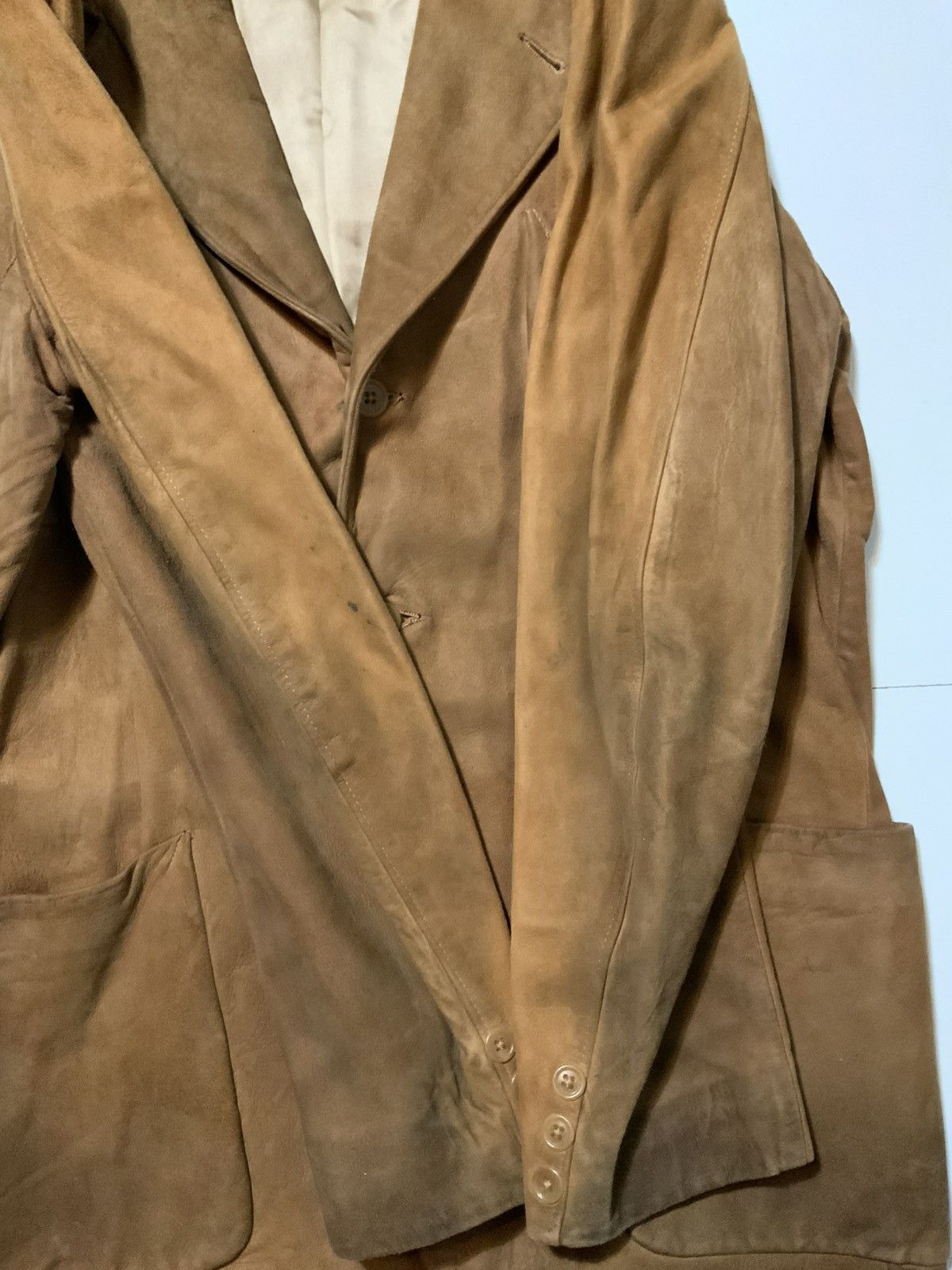 Vintage Vintage 1940s 1950s Summers Suede Barn Chore Leather Jacket Size US M / EU 48-50 / 2 - 9 Thumbnail