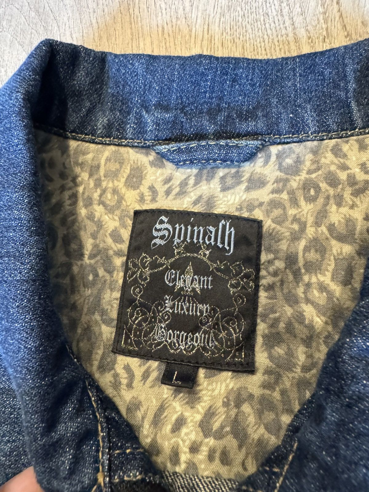 Japanese Brand DISTRESSED DENIM JACKET BY SPINALH LIKE LGB STYLE Size US L / EU 52-54 / 3 - 9 Thumbnail