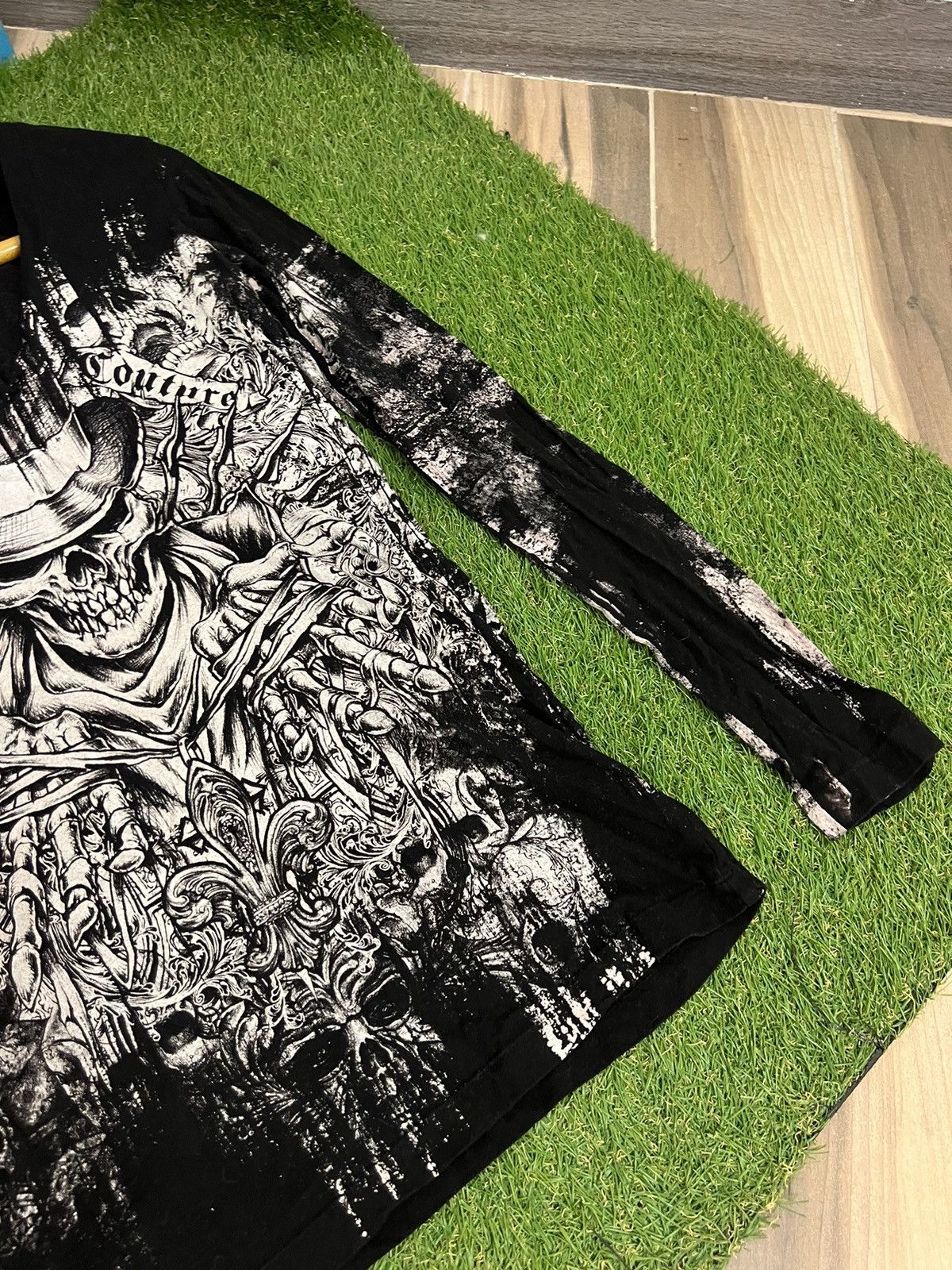 Affliction × Ed Hardy × Tapout Rare Wings Cross Thermal Longsleeve Y2K Affliction Style Size M / US 6-8 / IT 42-44 - 4 Thumbnail