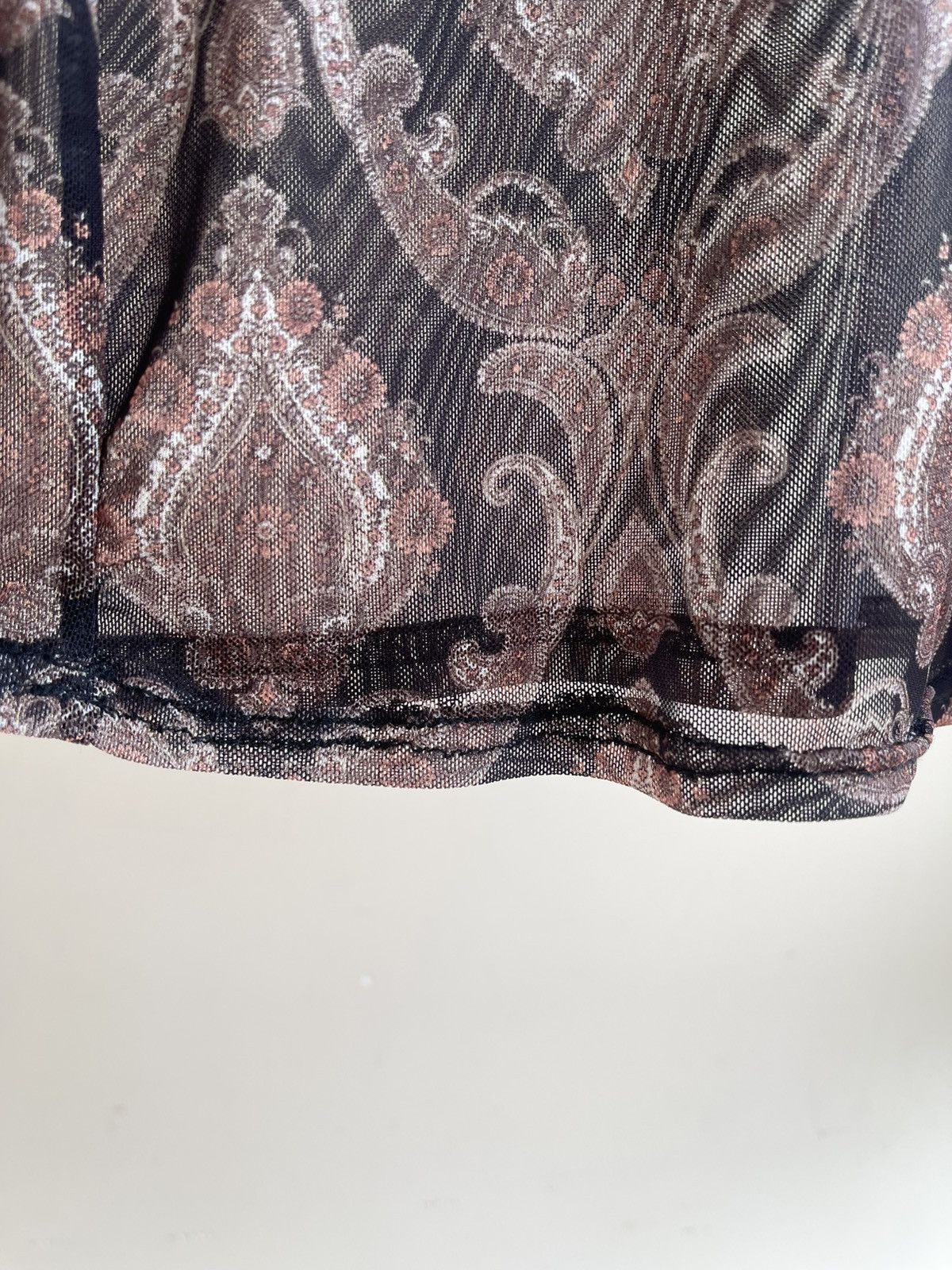 Other Simply Be Abstract Boho Print Mesh Long Sleeve Top Shirt Y2K Size M / US 6-8 / IT 42-44 - 7 Thumbnail