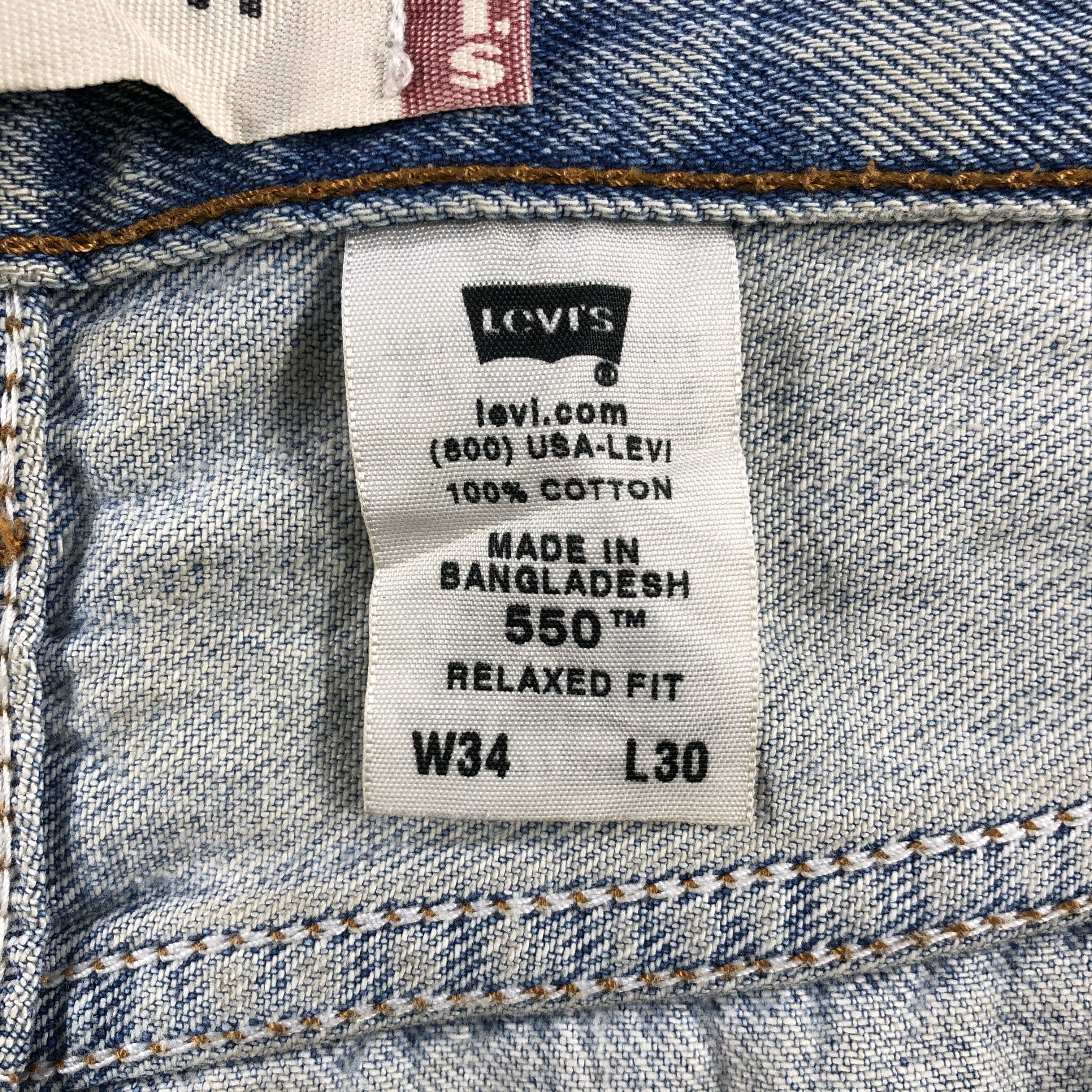 Levi's Vintage Light Wash Levis 550 Jeans-J1507 Size US 34 / EU 50 - 9 Thumbnail