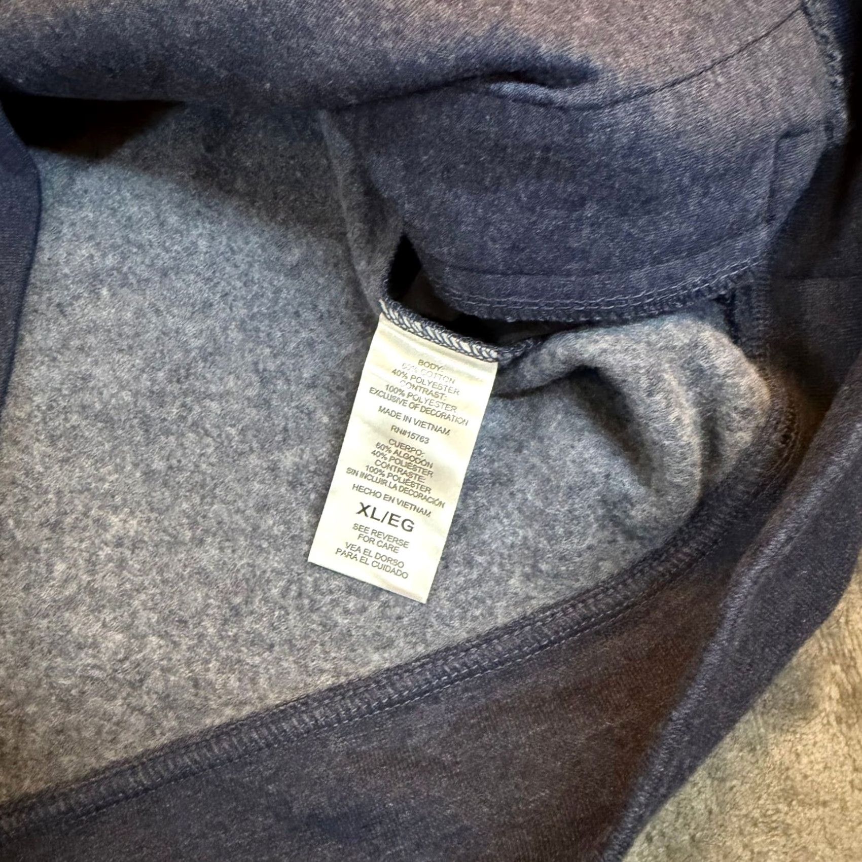Champion Champion Hoodie Pullover Men XL Blue Black Zip Hooded Pockets Sports Fleece Cotton Blend Logo Zipper 1/2 Zip Autumn Winter Spring Men Size US XL / EU 56 / 4 - 6 Thumbnail