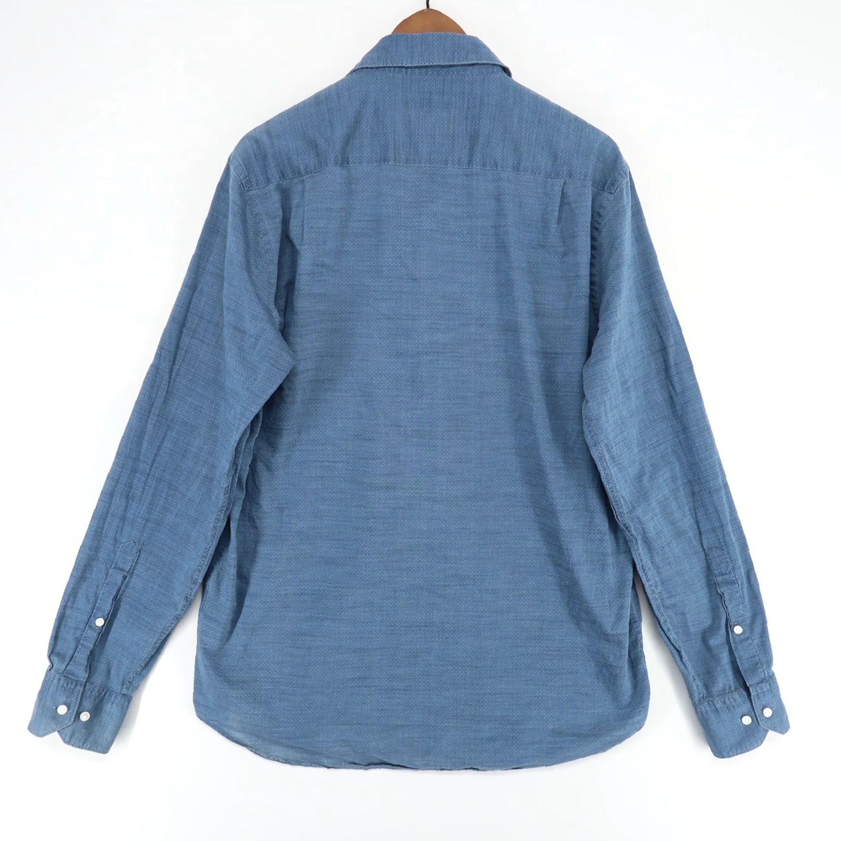 Peter Millar Peter Millar Collection Shirt Mens L Blue Dotted Long Sleeve Button Down Spread Size US L / EU 52-54 / 3 - 2 Thumbnail