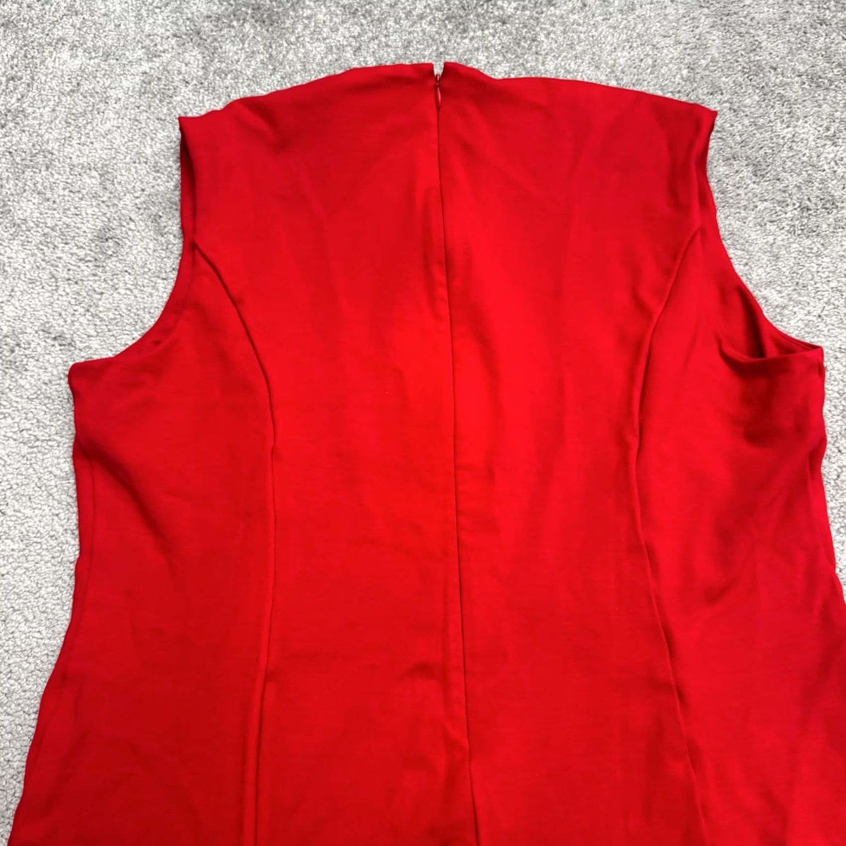 Banana Republic Banana Republic Shift Dress Womens XL Red Mock Neck Sleeveless Knee Length Ponte Size XL / US 12-14 / IT 48-50 - 3 Thumbnail