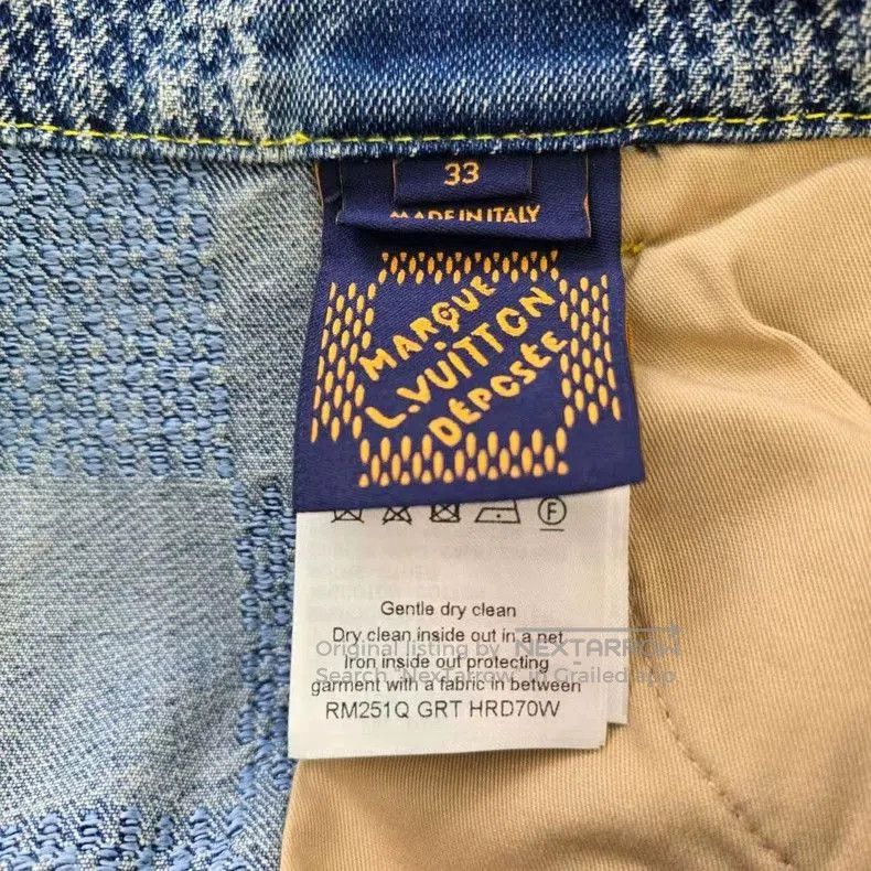 Louis Vuitton Louis Vuitton Checkered Logo Flared Jeans-yf. Size US 33 - 4 Thumbnail