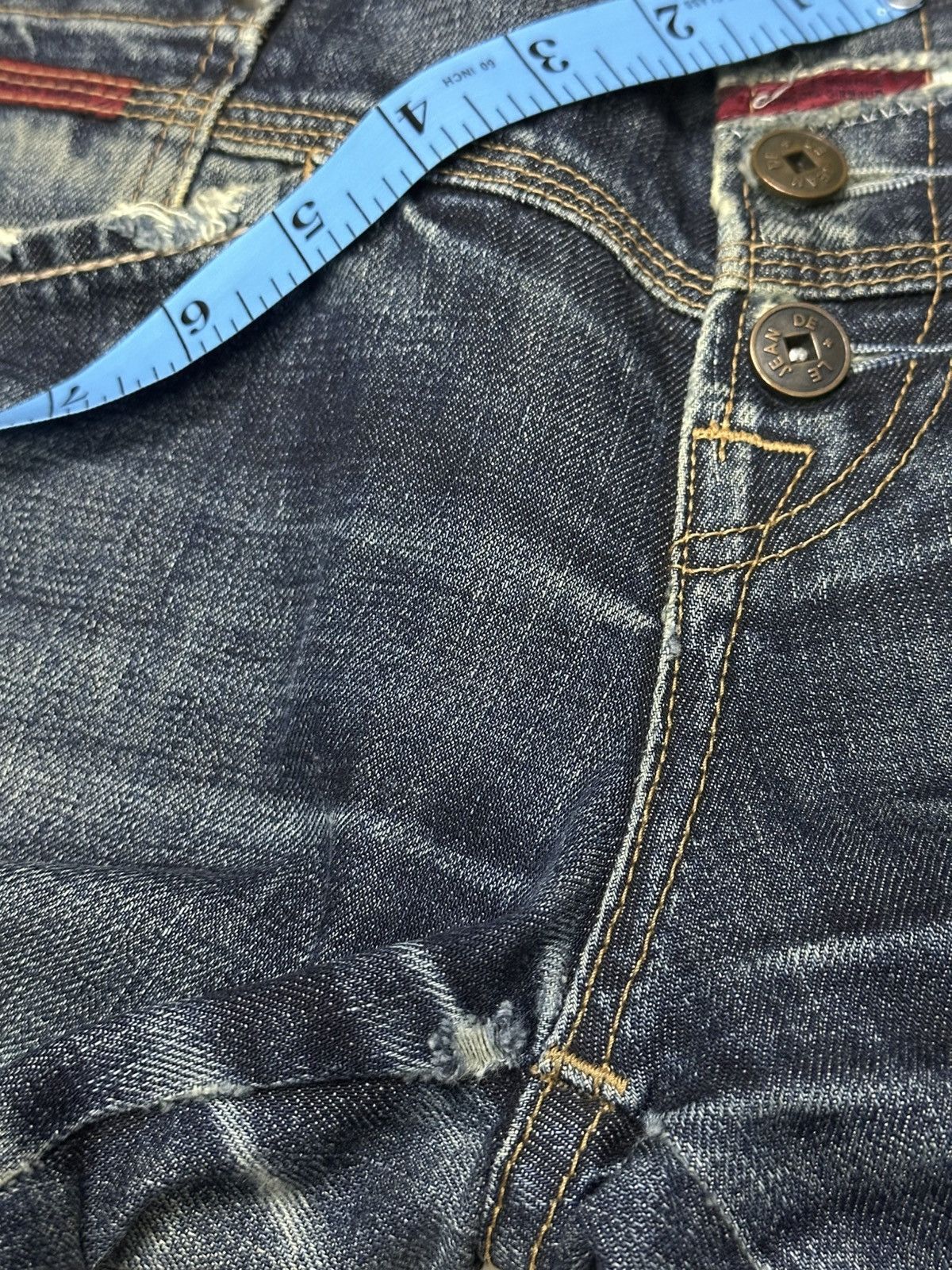 Marithe + Francois Girbaud Flare Marithe Francois Girbaud Distress Denim. Size US 32 / EU 48 - 10 Thumbnail