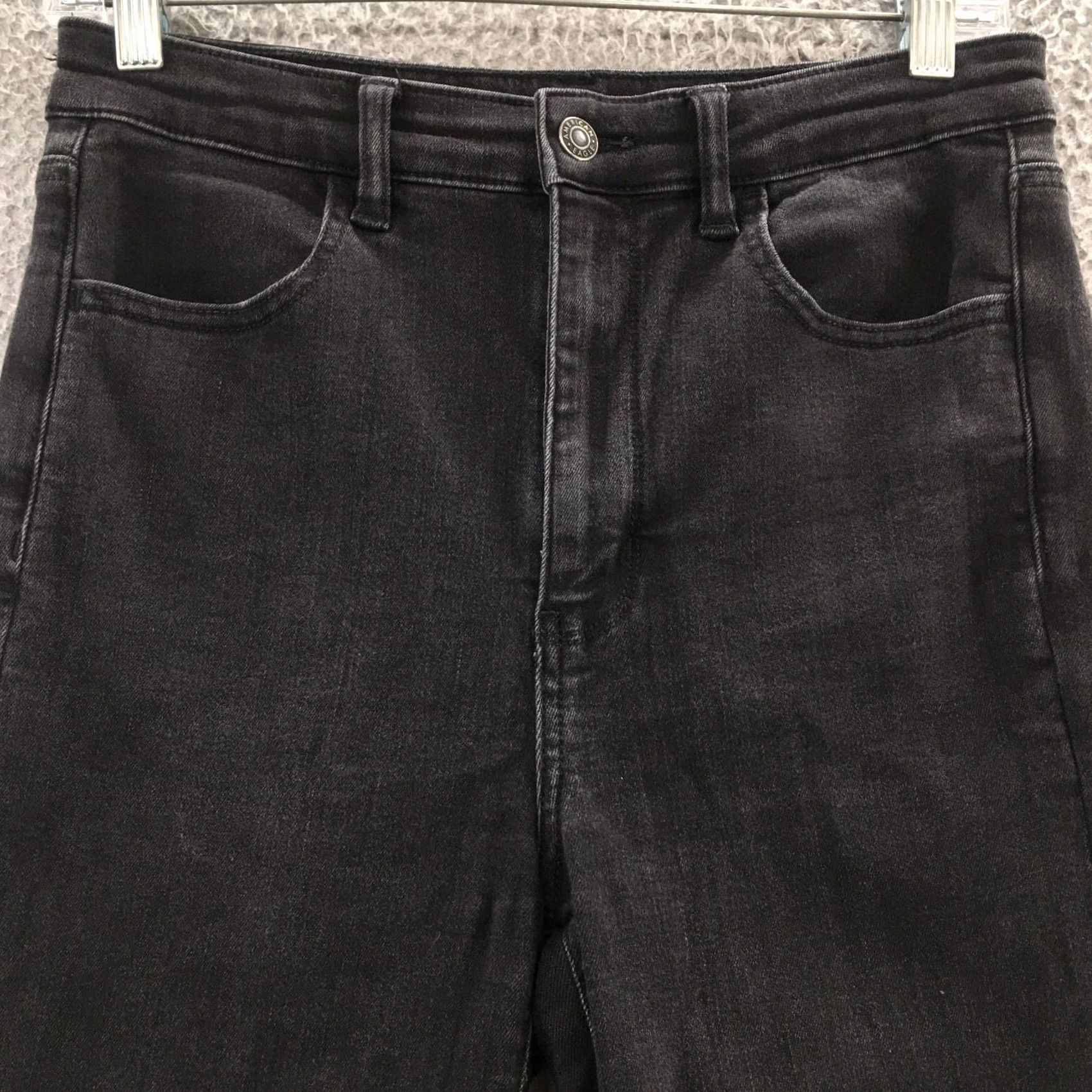 American Eagle Outfitters American Eagle Highest Rise Jegging Jeans Womens 8L Black Denim Size 30" / US 8 / IT 44 - 2 Thumbnail