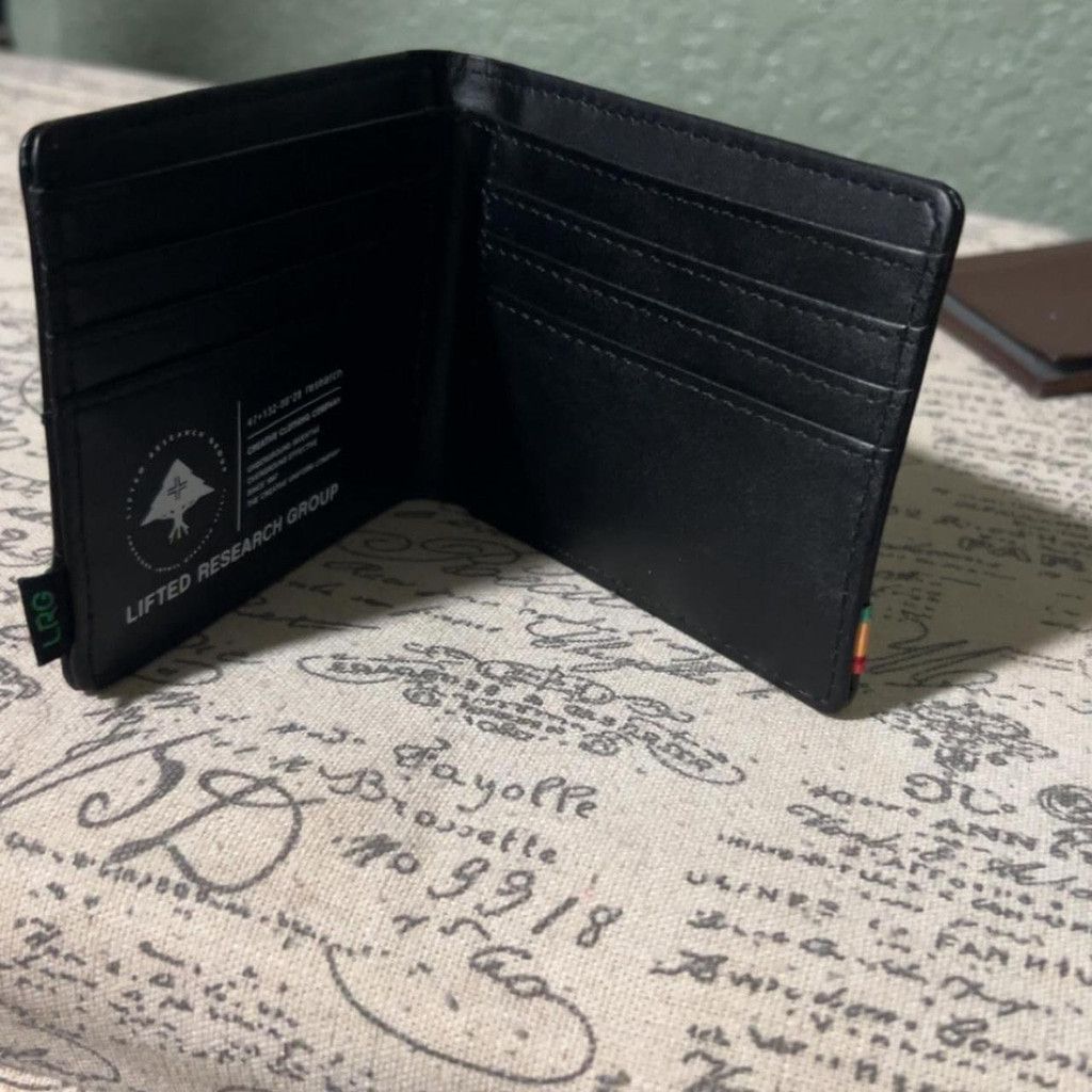 LRG LRG Lifted Research Group Black Rasta Striped Bifold Wallet Size ONE SIZE - 2 Thumbnail