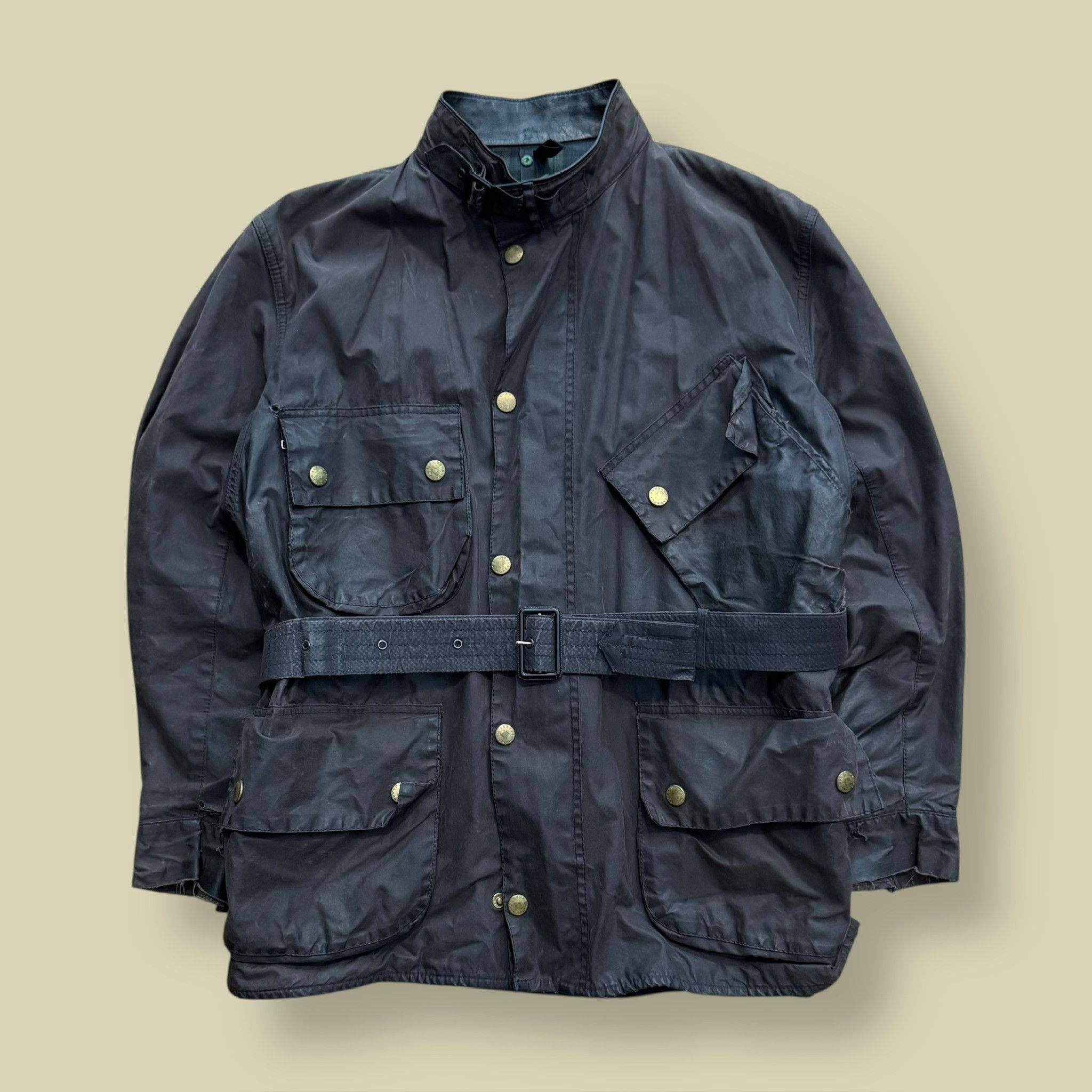 Barbour Barbour International Waxed Blue Jacket Size US L / EU 52-54 / 3 - 1 Thumbnail