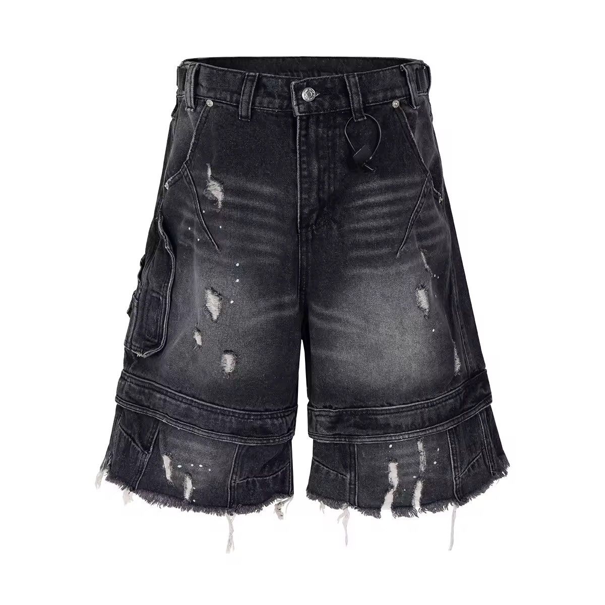 Jean × Vintage Jorts Vintage Washed Distressed Denim Size US 30 / EU 46 - 2 Thumbnail