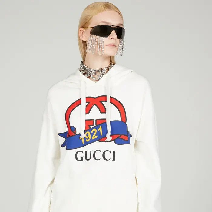Gucci oc11z0226 Interlocking G 1921 Print Sweatshirt Hoodie Size XXS / US 00 / IT 34 - 3 Thumbnail