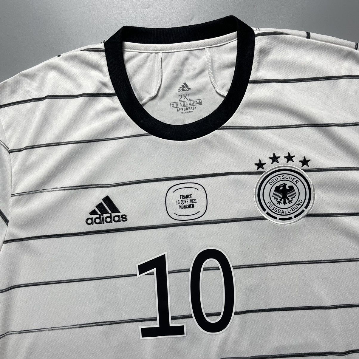 Adidas GERMANY ADIDAS 2020 EURO FOOTBALL HOME JERSEY #10 GNABRY Size US XXL / EU 58 / 5 - 4 Thumbnail