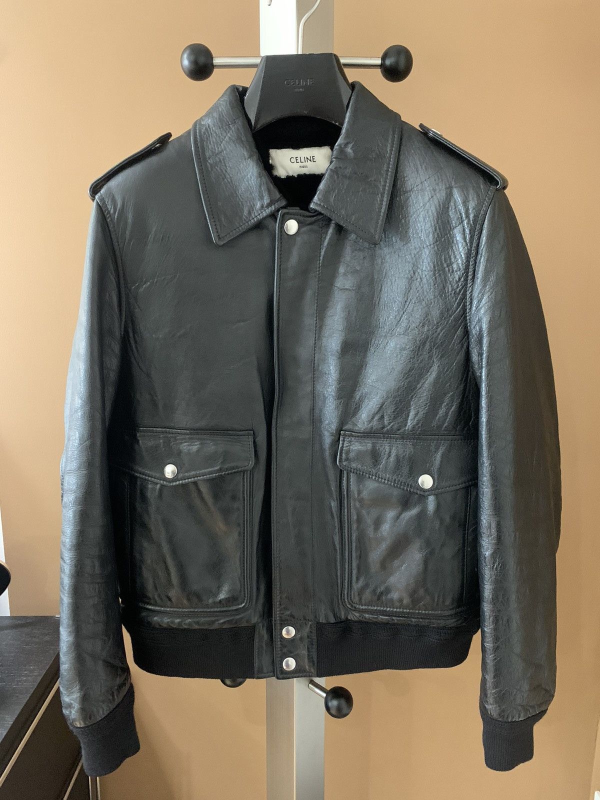 Celine Celine 2019FW Shearling Lambskin leather jacket Size US M / EU 48-50 / 2 - 1 Thumbnail
