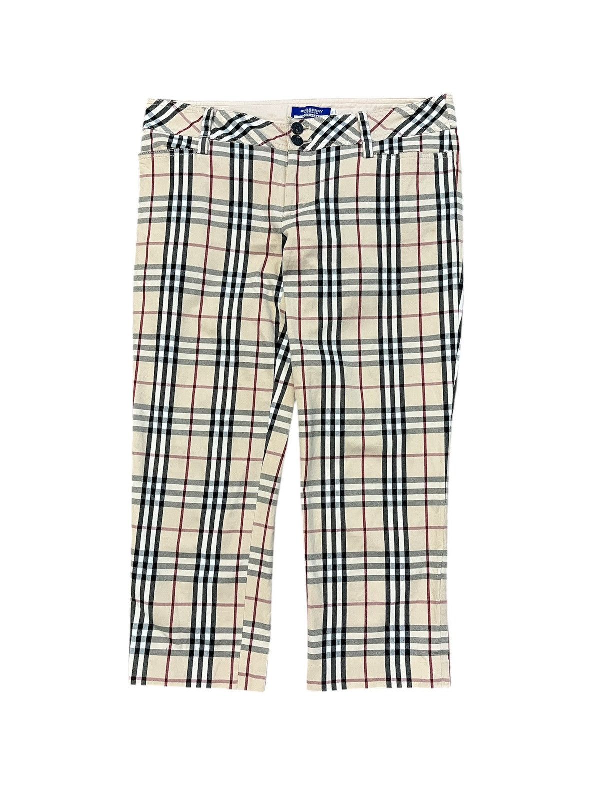 Burberry Women’s Burberry London Blue Label Nova Check Pant Trouser Size US 29 - 1 Thumbnail