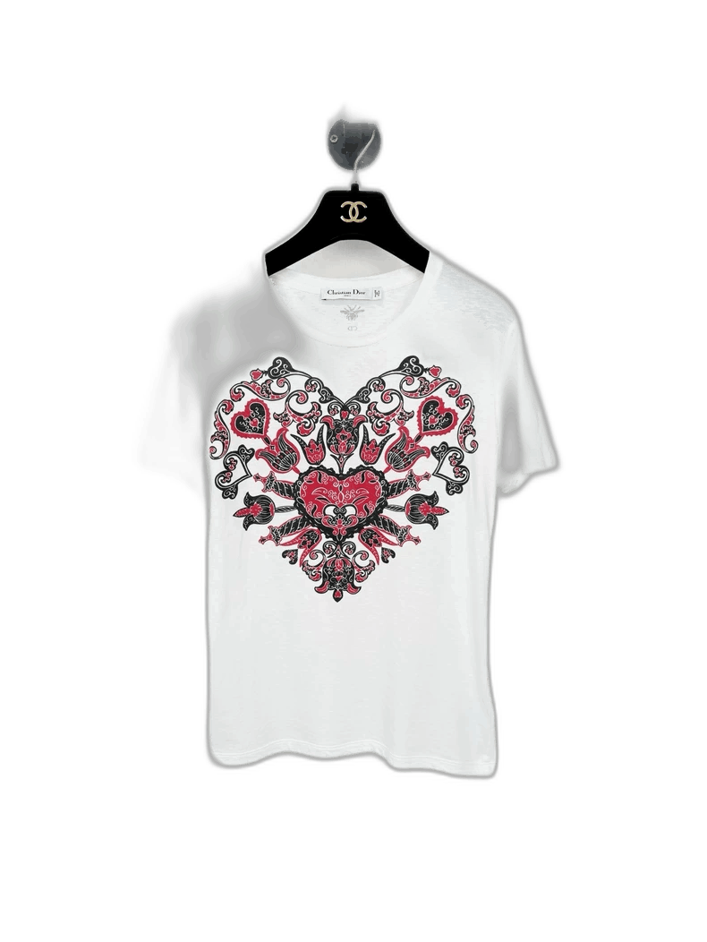 Dior Dior Heart Print Short Sleeve TShirt-2506 Size XS / US 0-2 / IT 36-38 - 1 Thumbnail