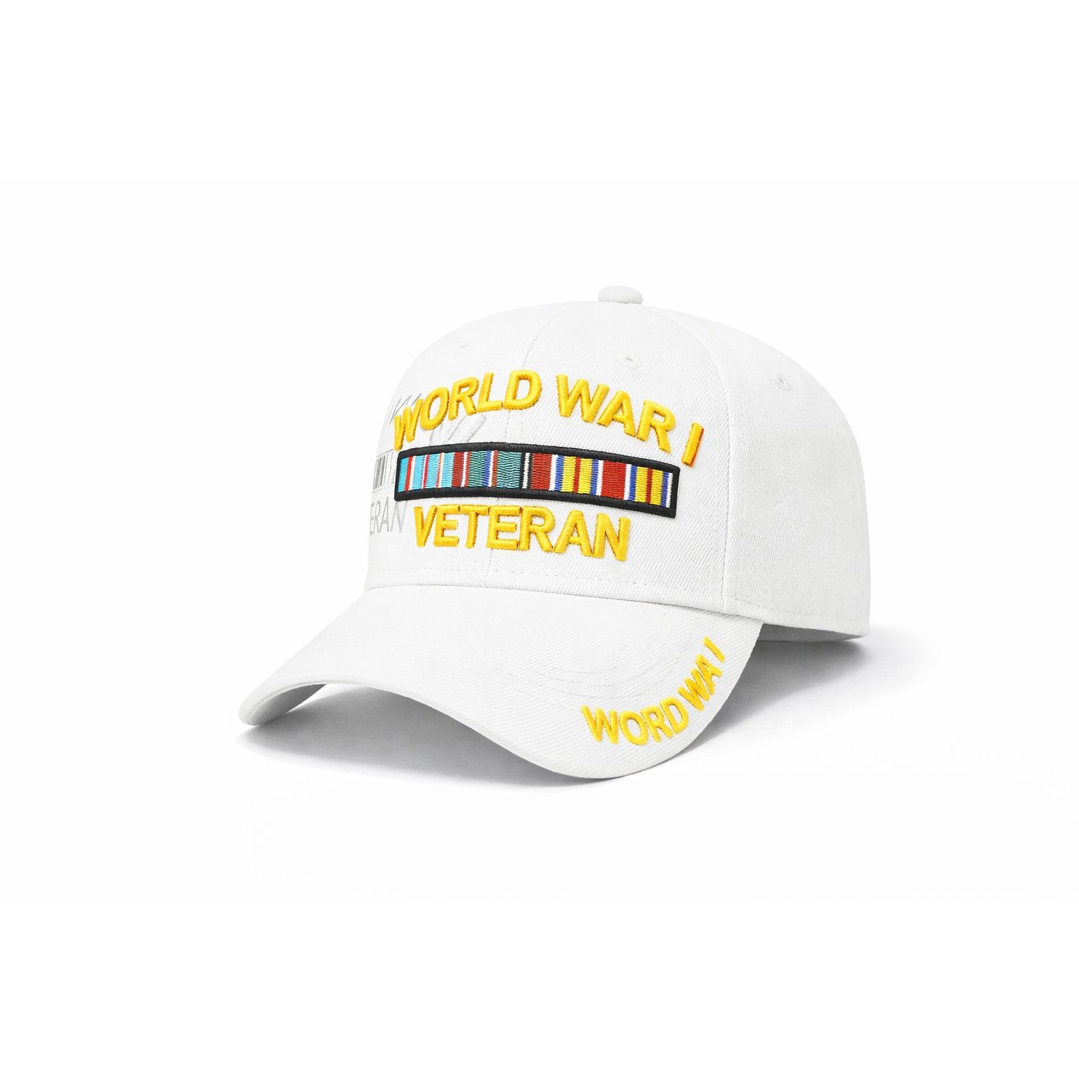 Other Hats Awesome Officially Licensed WWII Veteran Cap - White Size ONE SIZE - 1 Thumbnail