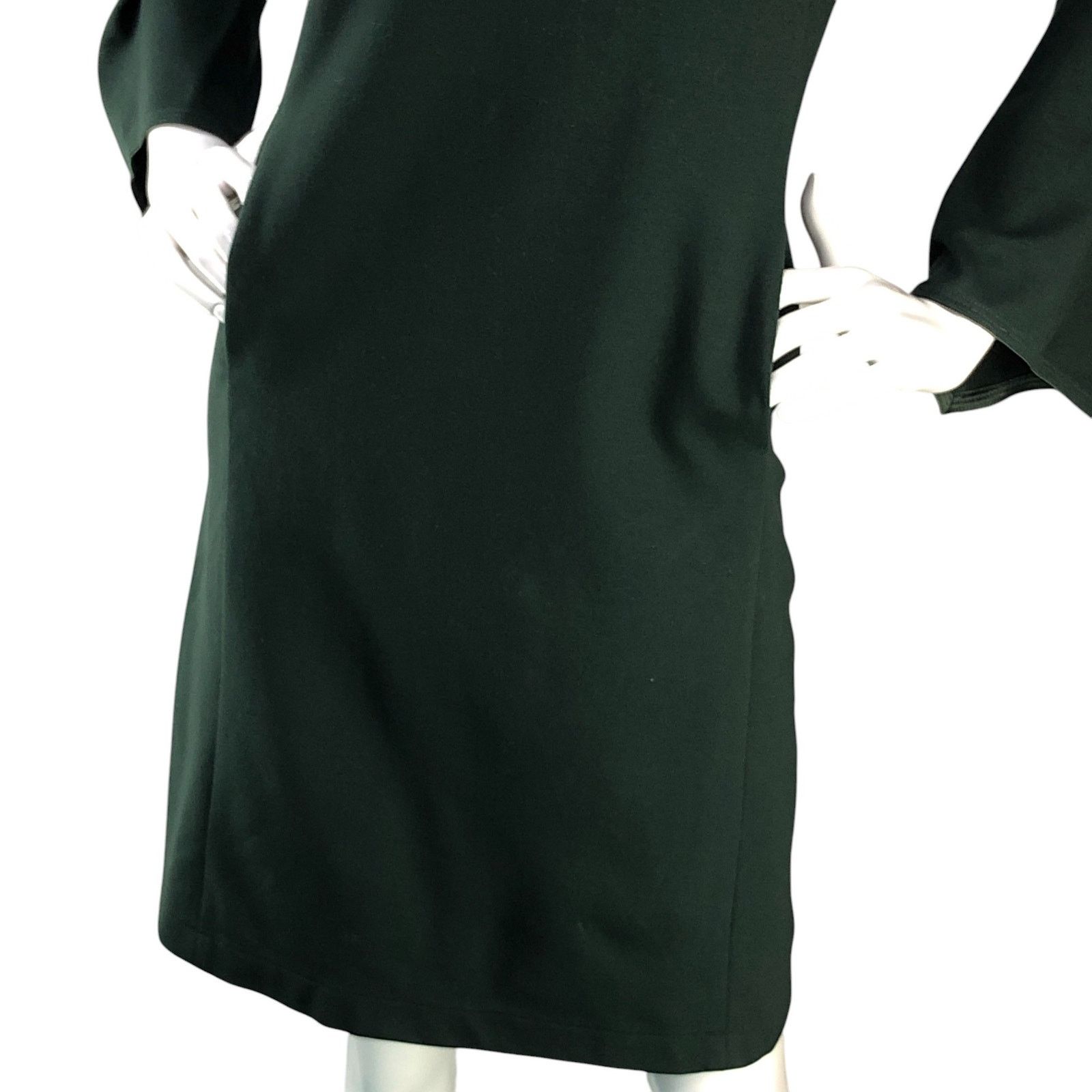 Lafayette 148 Lafayette 148 New York Womens Size XS Dress Round Neck Green Size XS / US 0-2 / IT 36-38 - 3 Thumbnail