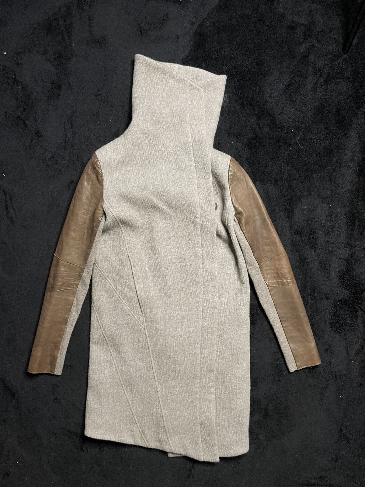 Helmut Lang Archive 2012 Helmut Lang Coat Leather Sleeve Woman‘s Size S Size S / US 4 / IT 40 - 3 Thumbnail