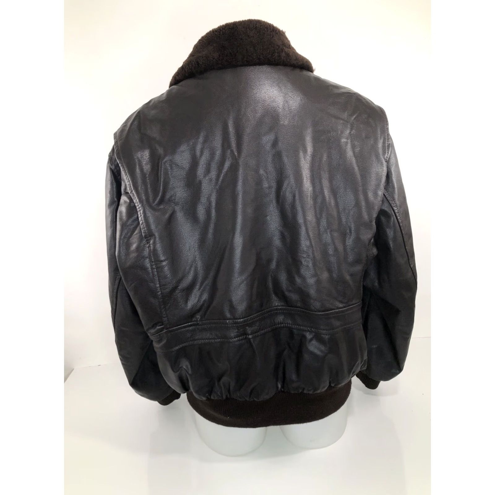 Vintage Cabela's Leather Bomber Jacket XL Brown Insulated Thinsulate Faux Fur Collar Men Size US XL / EU 56 / 4 - 4 Thumbnail