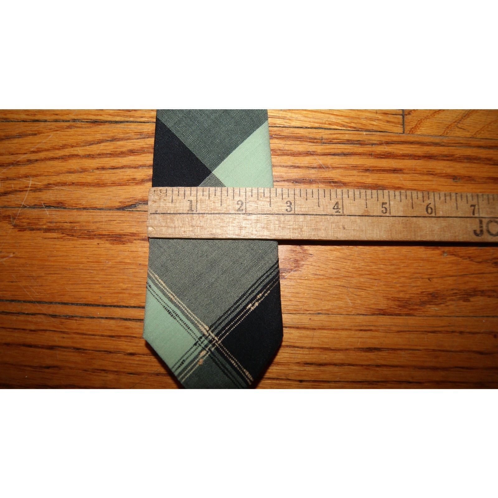 Vintage VTG Wembley Green Black Mens Neck Tie Imported Preistley's Size ONE SIZE - 6 Thumbnail