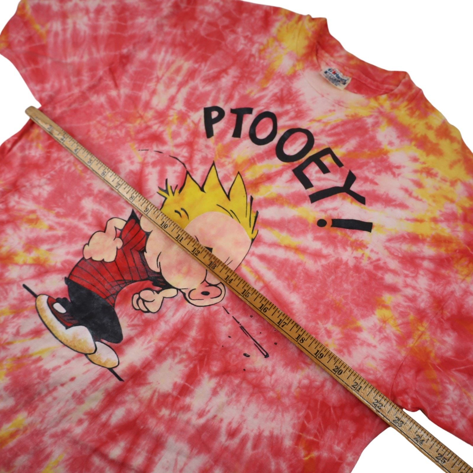 Vintage Vintage Calvin and Hobbes Graphic Tie Dyed Graphic T Shirt Size US XL / EU 56 / 4 - 7 Thumbnail