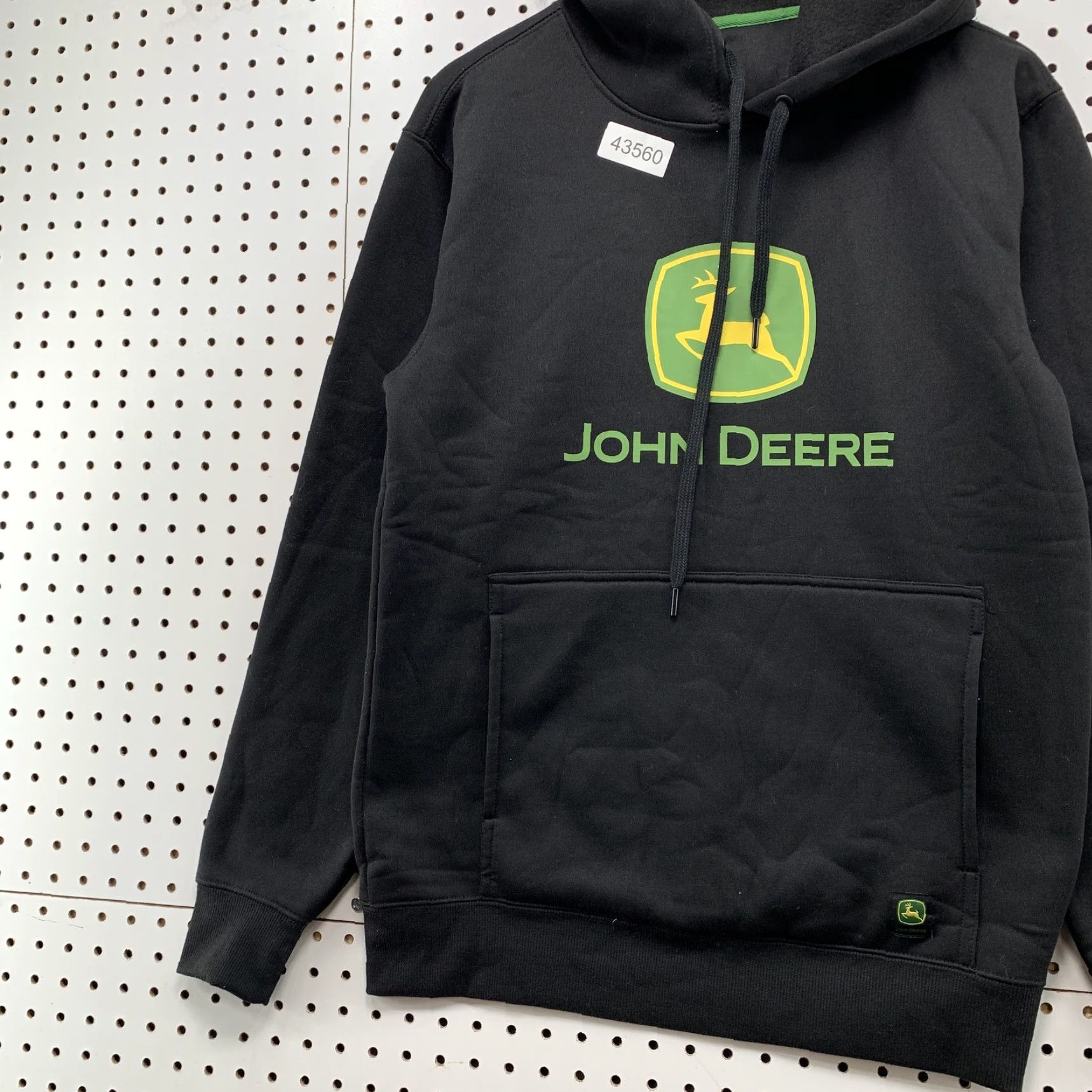 John Deere VINTAGE John Deere Hoodie Sweatshirt Black Mens Small Pullover Hooded Size US S / EU 44-46 / 1 - 3 Thumbnail