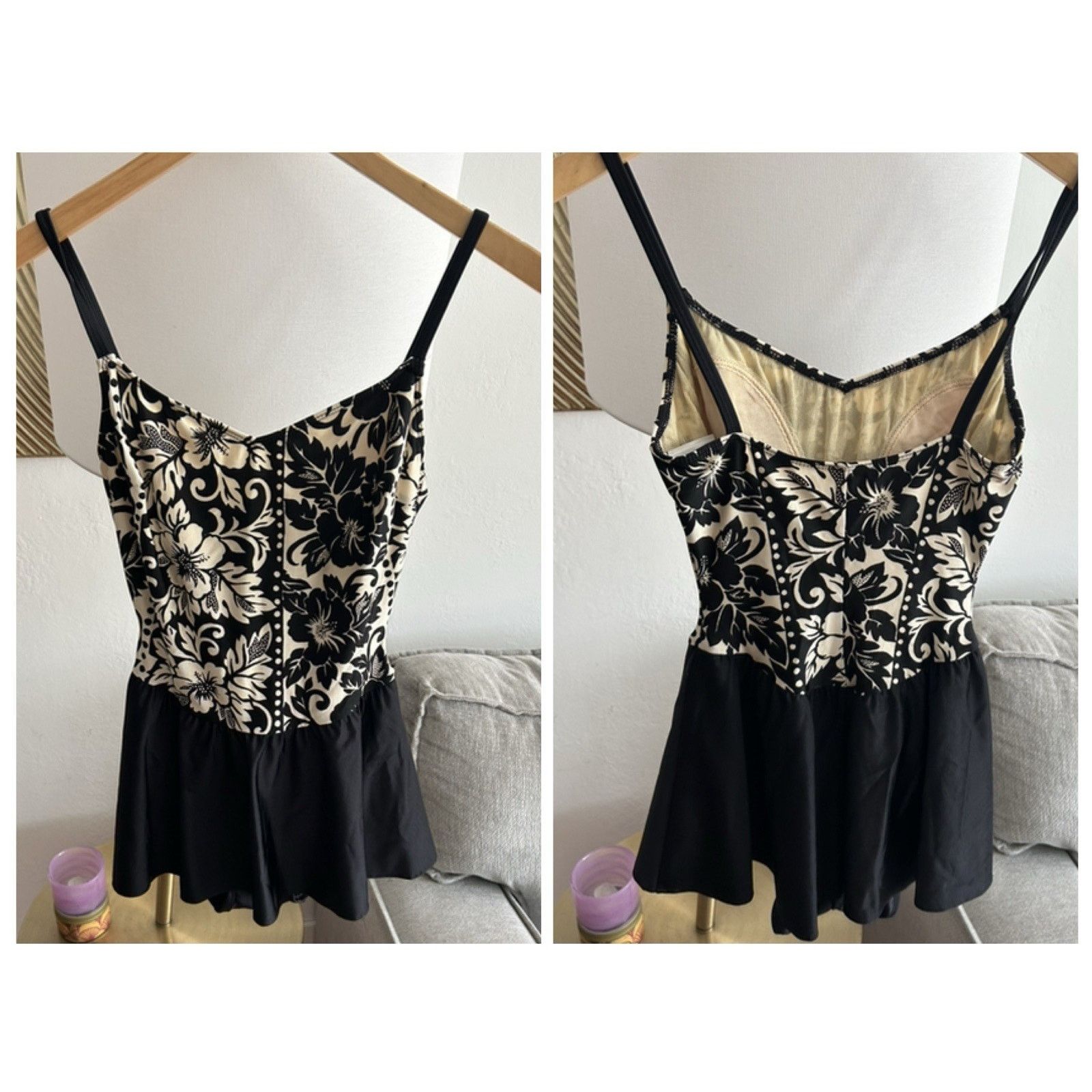 Other Vintage La Blanca One piece Swimsuit Skirt 8 Floral Retro Size ONE SIZE - 1 Thumbnail