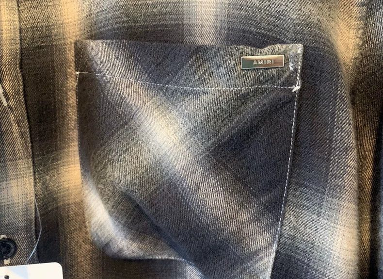 Amiri Amiri hem destroyed rock checkered shirt Size US L / EU 52-54 / 3 - 4 Thumbnail