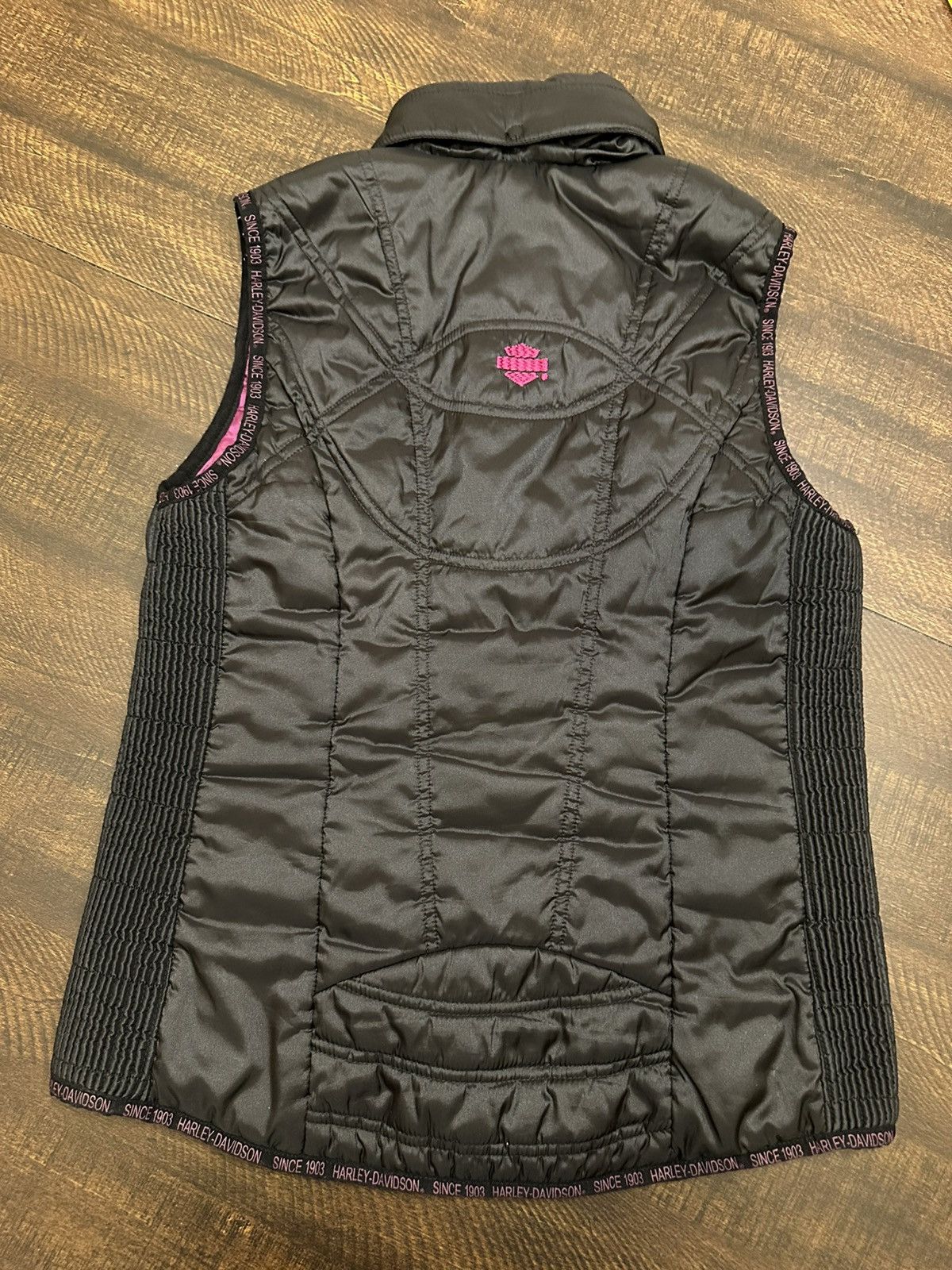 Harley Davidson Harley Davidson Puffer Biker Vest Zip Up Black/Women-Small Size S / US 4 / IT 40 - 13 Thumbnail