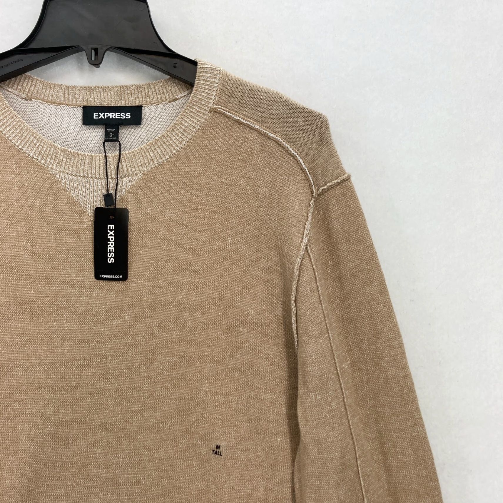 Express Express Sweater Mens M Brown Cotton Crew Neck Long Sleeve NWT Casual Pullover Size US M / EU 48-50 / 2 - 2 Thumbnail