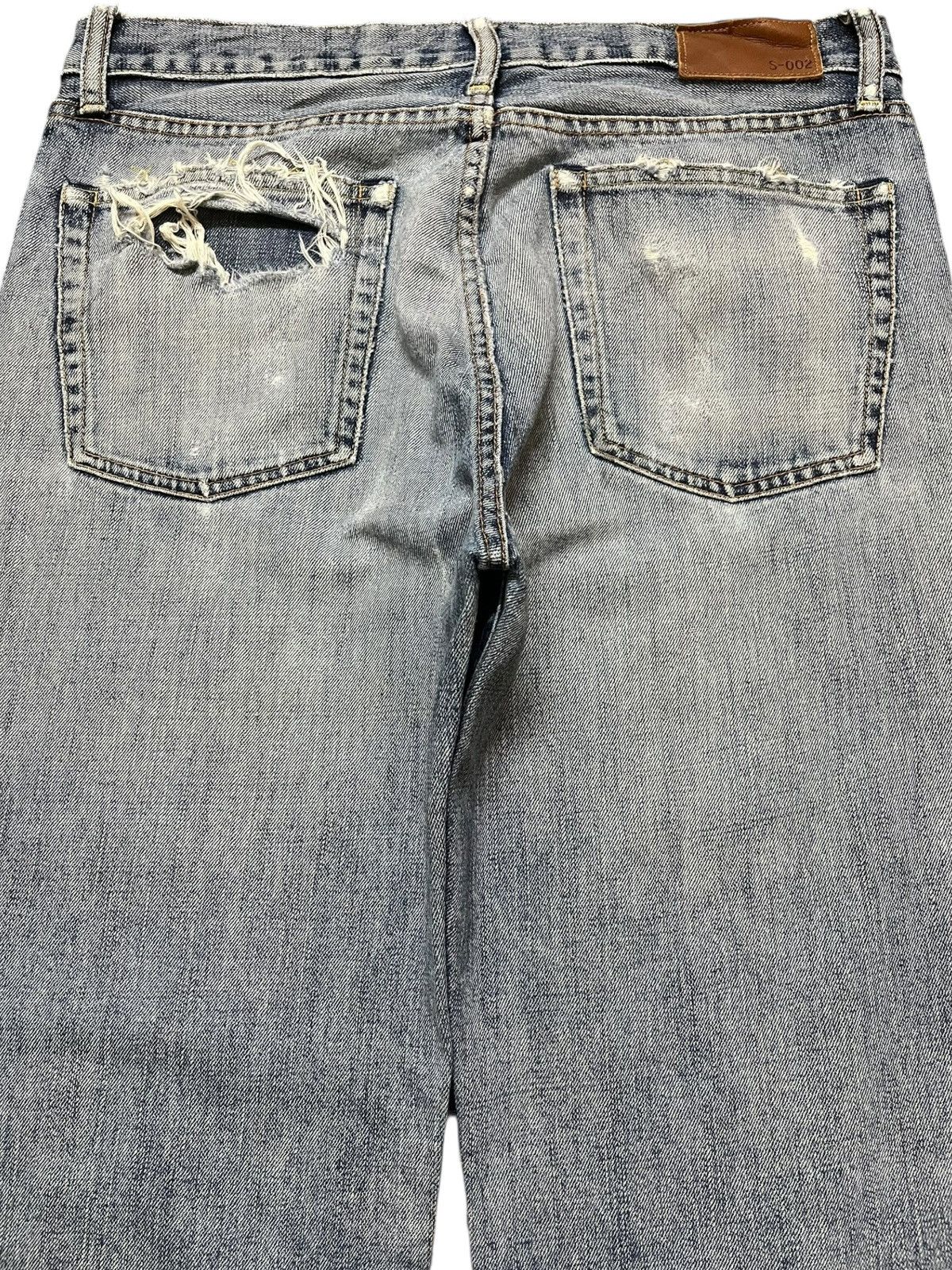 Uniqlo Vintage Uniqlo S-002 Faded Distressed Denim Size US 33 - 6 Thumbnail
