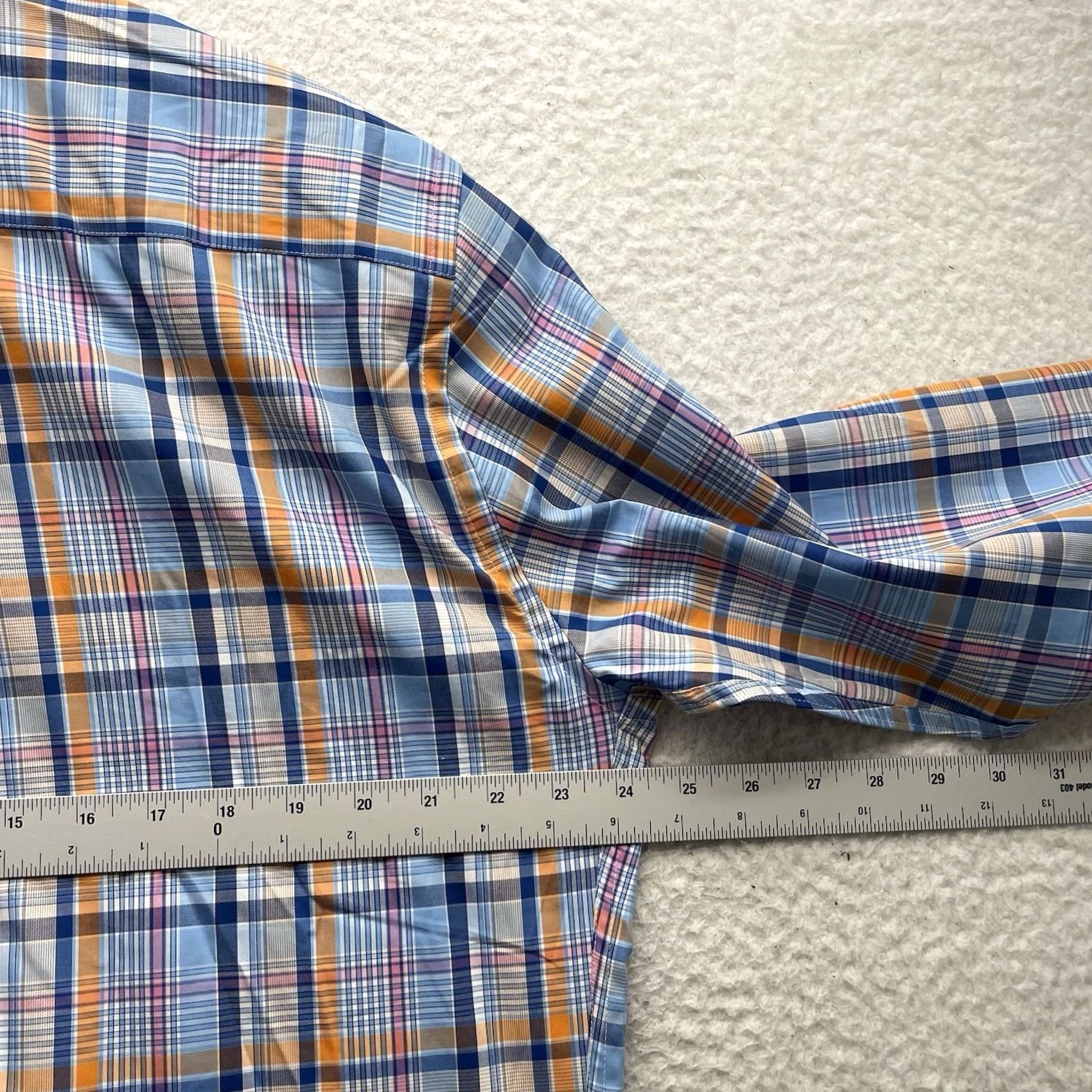 Peter Millar Peter Millar Shirt Mens L Multicolor Plaid Cotton Button-Up Preppy Casual Business Size US L / EU 52-54 / 3 - 7 Thumbnail