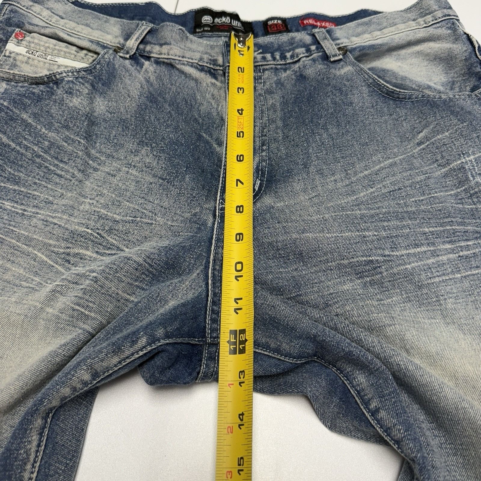 Ecko Unltd. × Vintage Ecko Unltd Baggy Y2K Jeans Mens 38x32 Blue Skate Grunge Size US 38 / EU 54 - 10 Thumbnail