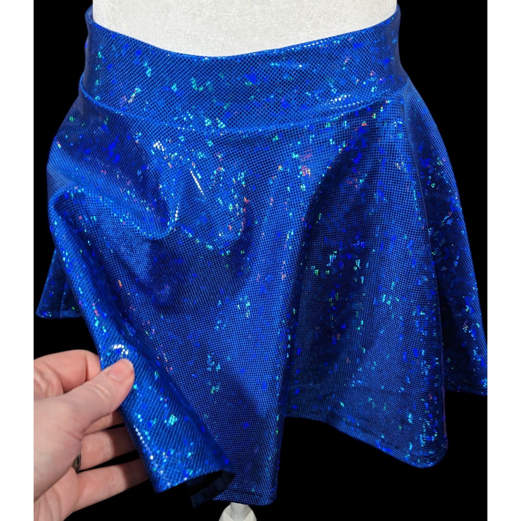 Other Piedmont Boutique San Francisco Holographic Blue Skater Skir Size 27" / US 4 / IT 40 - 4 Thumbnail