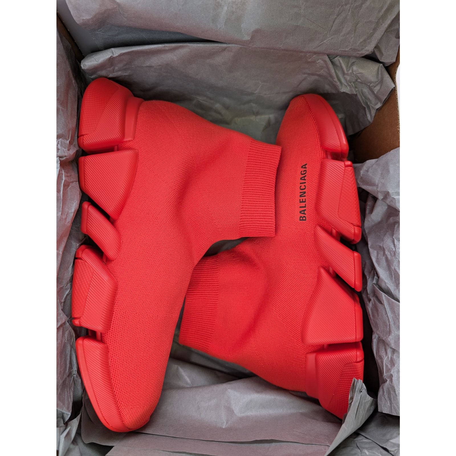 Balenciaga o1rshd1 Q:2 / Speed 2.0 LT New Recycled Knit/Sole in Red Size US 12 / EU 45 - 19 Thumbnail