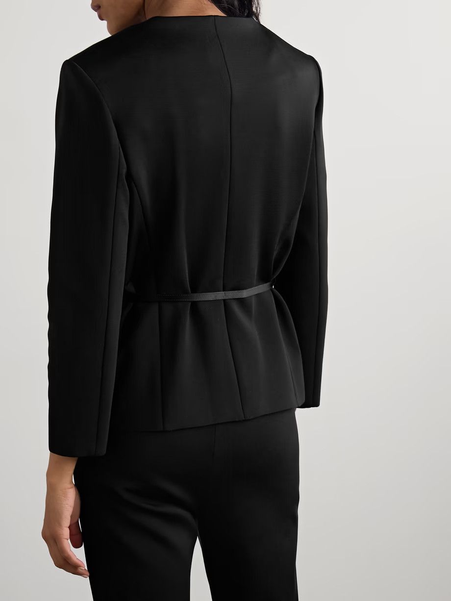 Givenchy o1y0925 Belted Jacket in Black Size L / US 10 / IT 46 - 2 Thumbnail