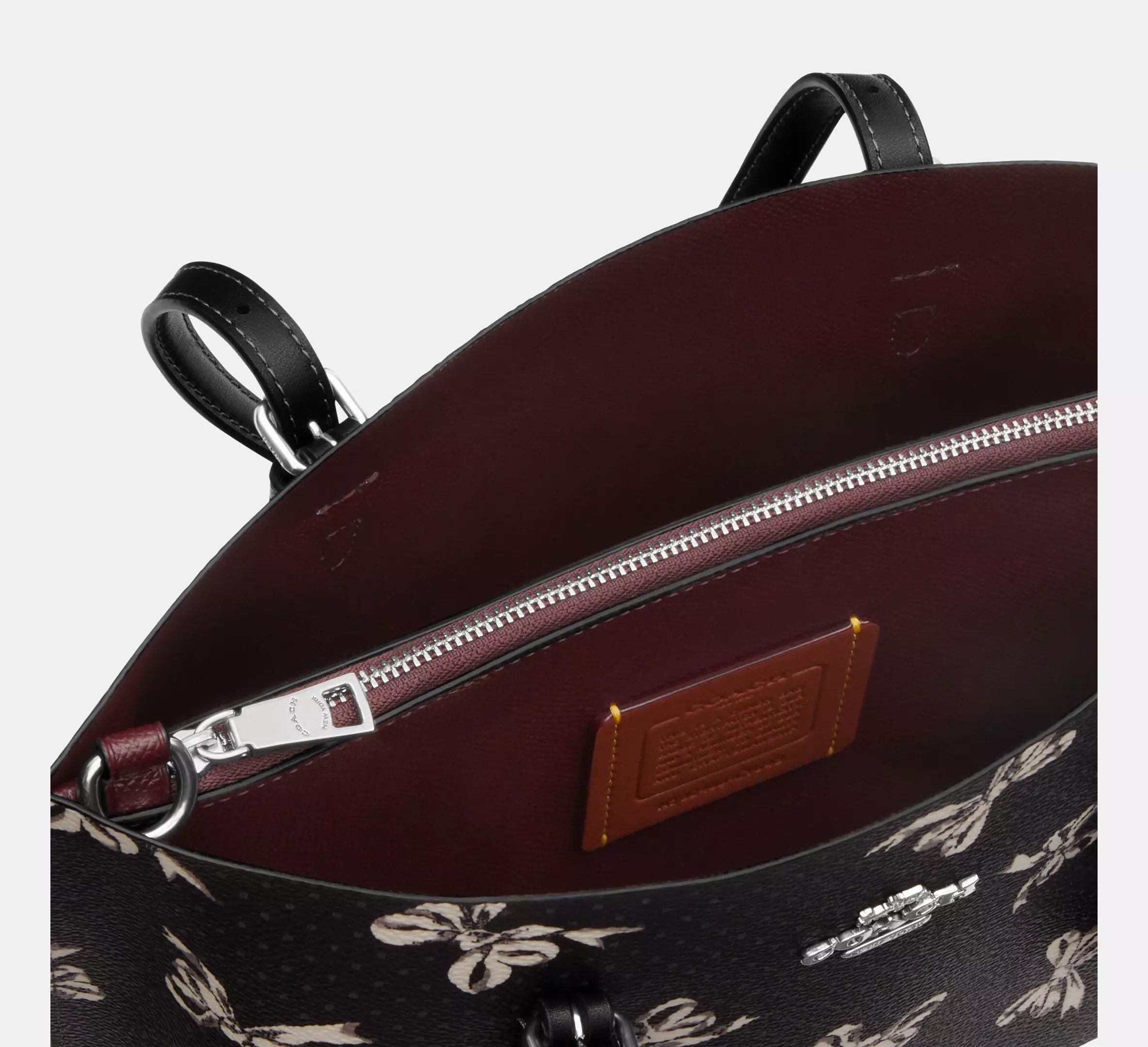 Coach NWT Coach Mollie Tote Bag 25 With Bow Print CY648 Size ONE SIZE - 11 Thumbnail