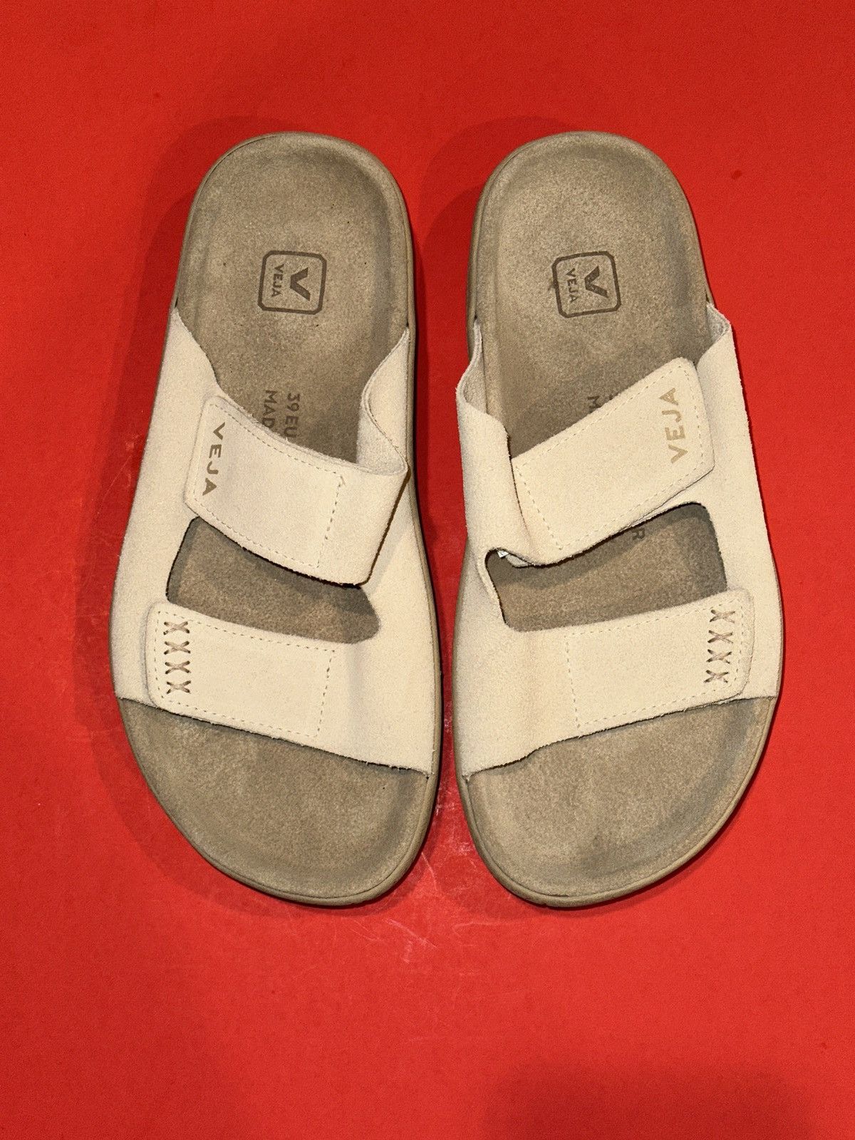 Veja Veja Etna Suede Slide Sandal Men’s Size 39 EU 8 US Cream Size US 8 / EU 41 - 1 Thumbnail