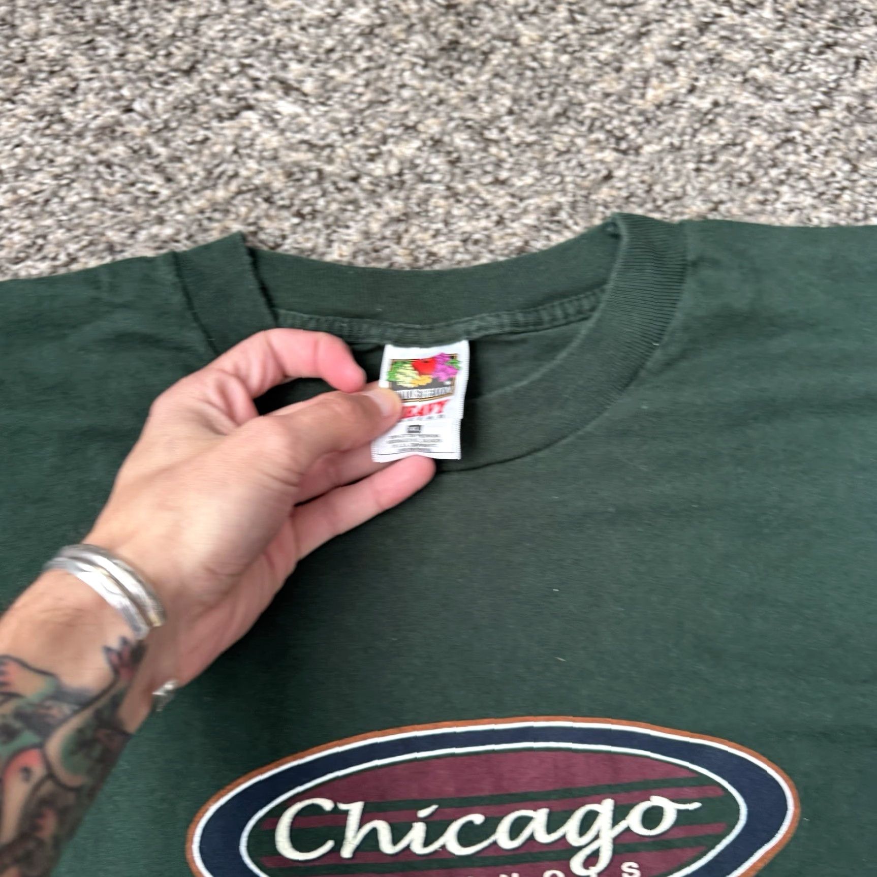 Vintage VINTAGE Chicago T Shirt Mens XL Illinois 90s My Kind of Town Green Short Sleeve Size US XL / EU 56 / 4 - 3 Thumbnail