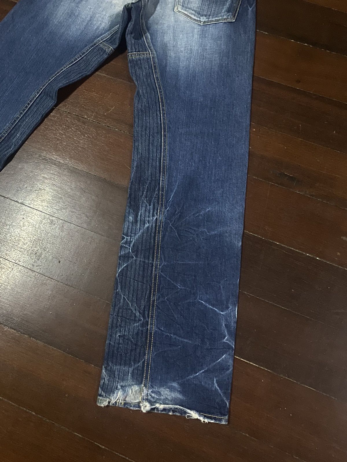 Eternal × Japanese Brand Vintage 90s🔥ETERNAL🔥Distressed Sukajan Hybrid Jeans B1 Size US 34 / EU 50 - 15 Thumbnail