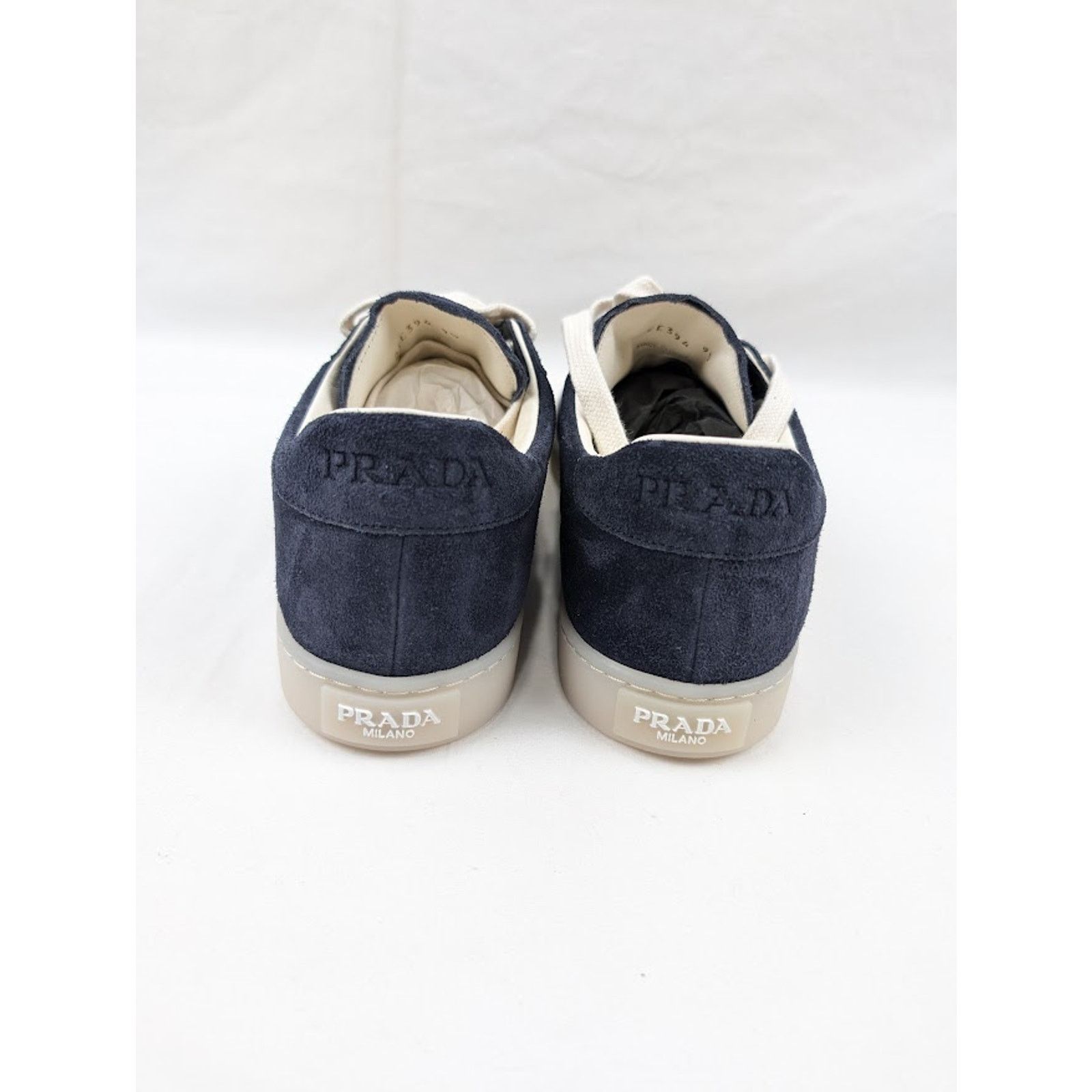 Prada o1rshd1 Low top Suede Sneakers in Bleu 11 Prada Size US 12 / EU 45 - 16 Thumbnail
